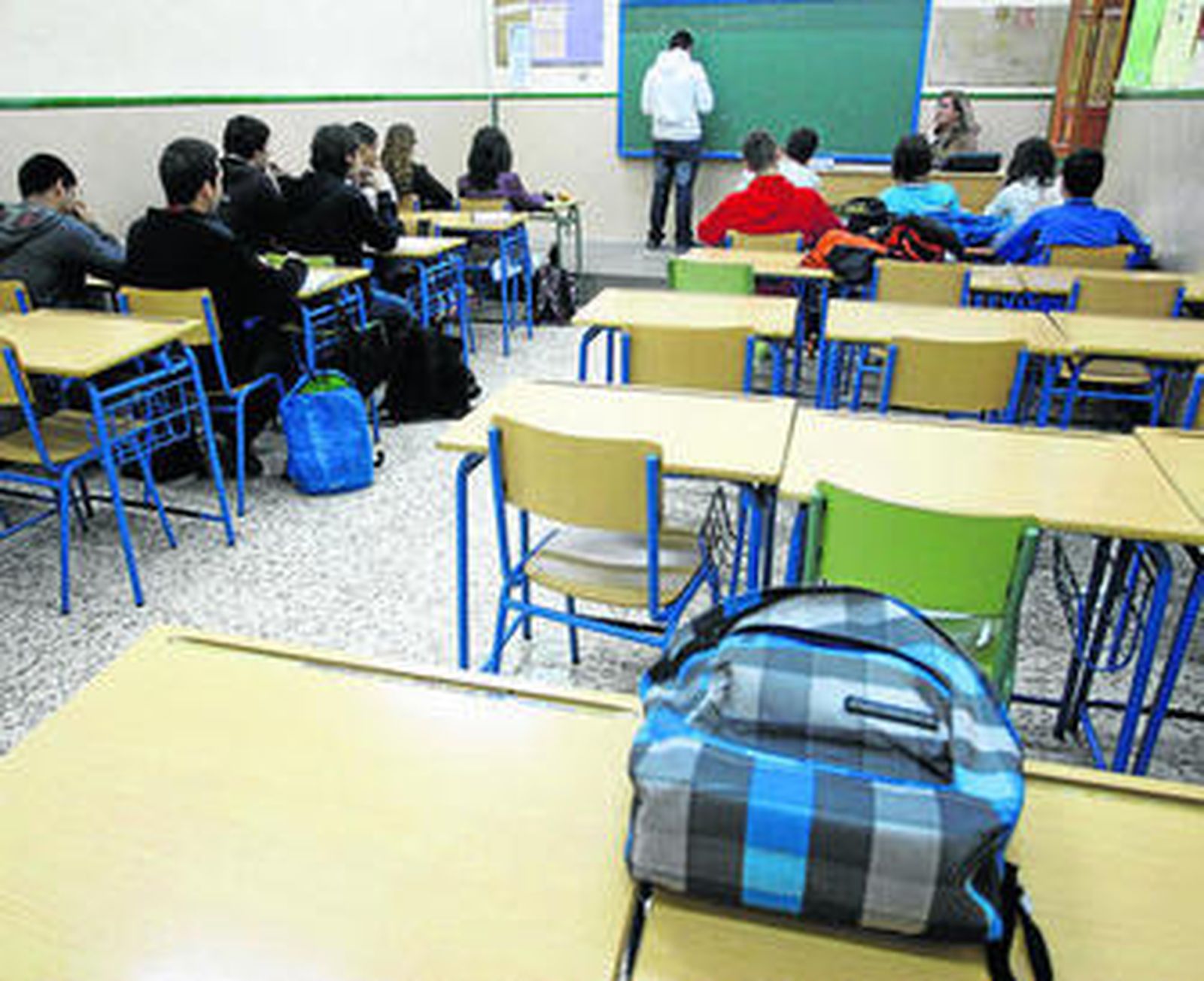 Una de las aulas del instituto Vicente Espinel.
