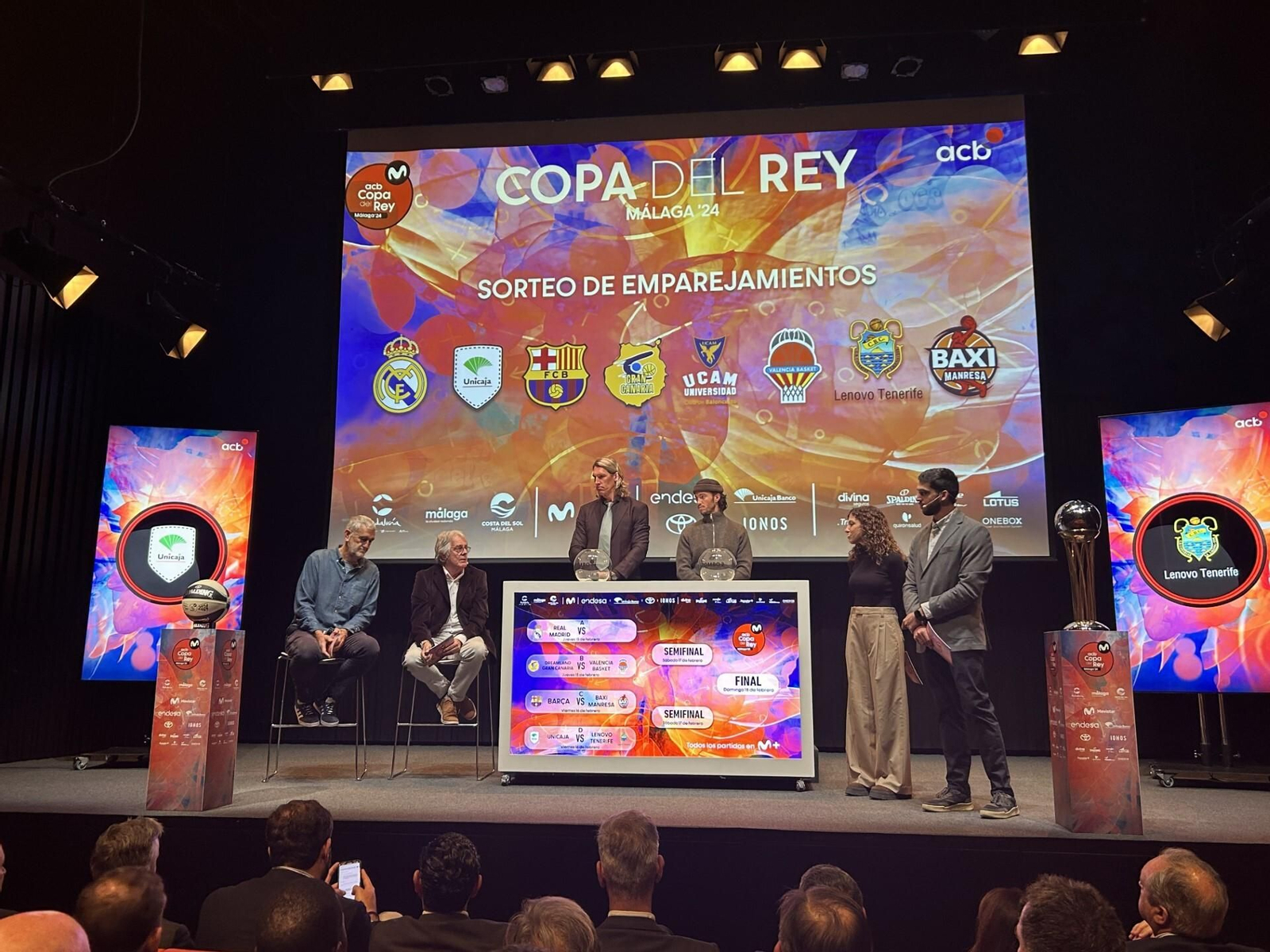 El sorteo de la Copa del Rey de baloncesto en Málaga, en fotos