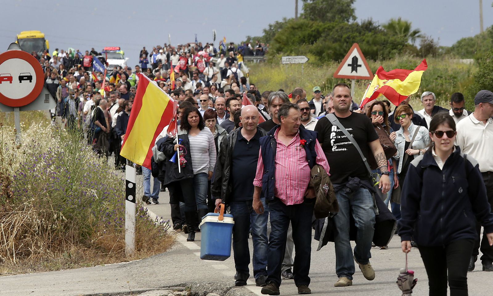 Las imágenes de las protestas de los funcionarios de prisiones
