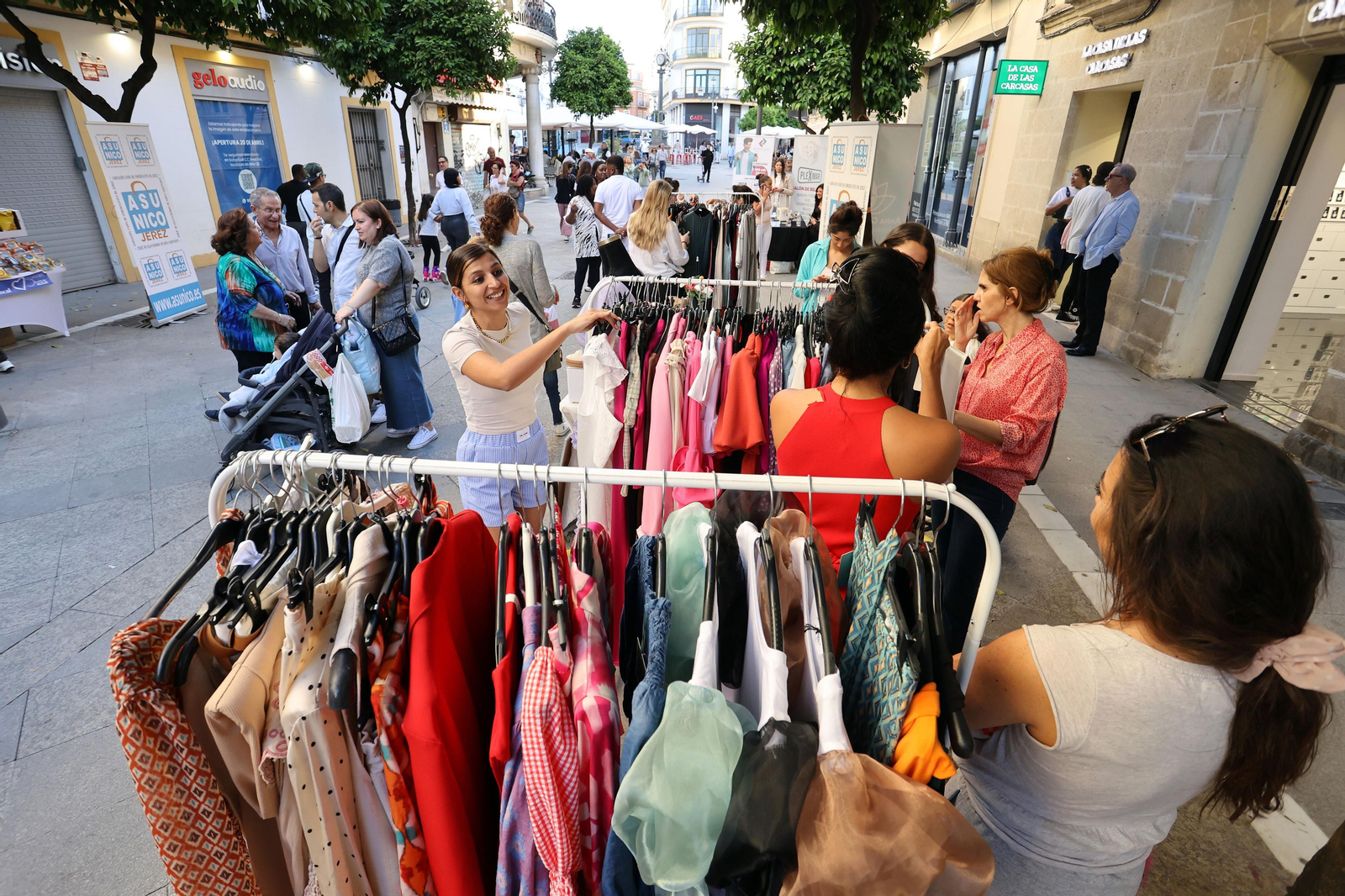El centro de Jerez lleno este sábado