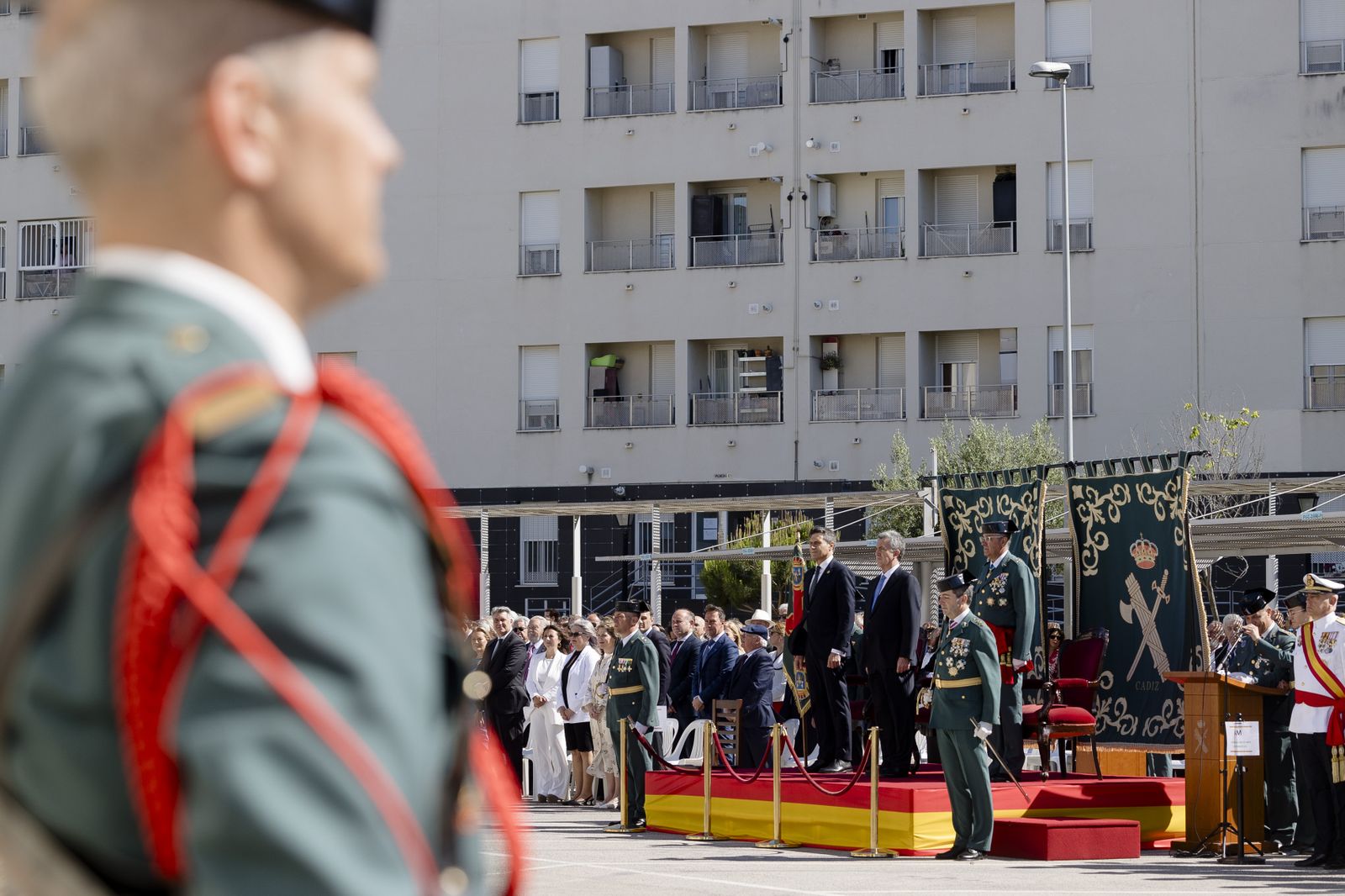 Toma de posesión del coronel Luis Martín Velasco como jefe de la Comandancia de la Guardia Civil  de Cádiz