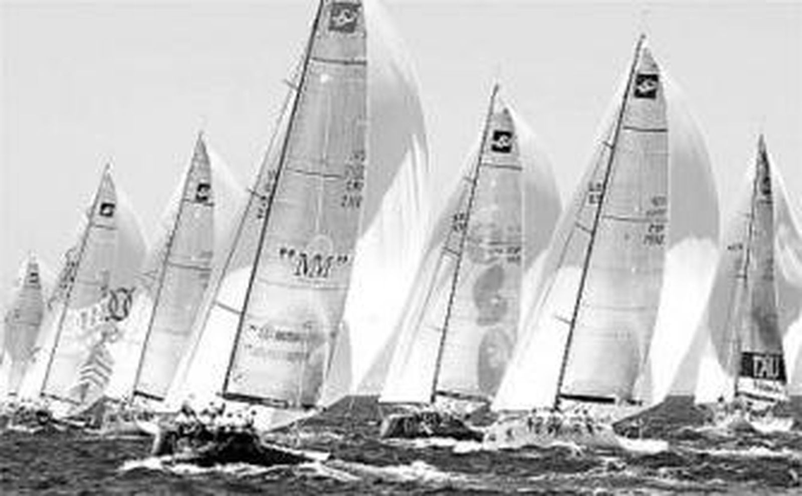 Varias embarcaciones durante la jornada que se disputó ayer.