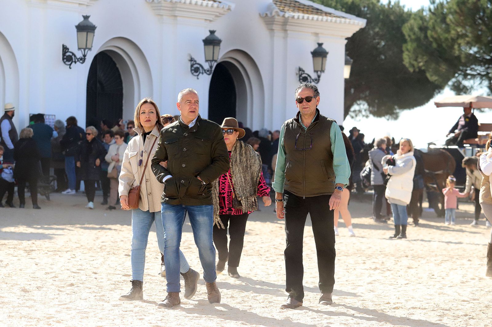 Imágenes del ambiente previo a la celebración de la Candelaria en El Rocío