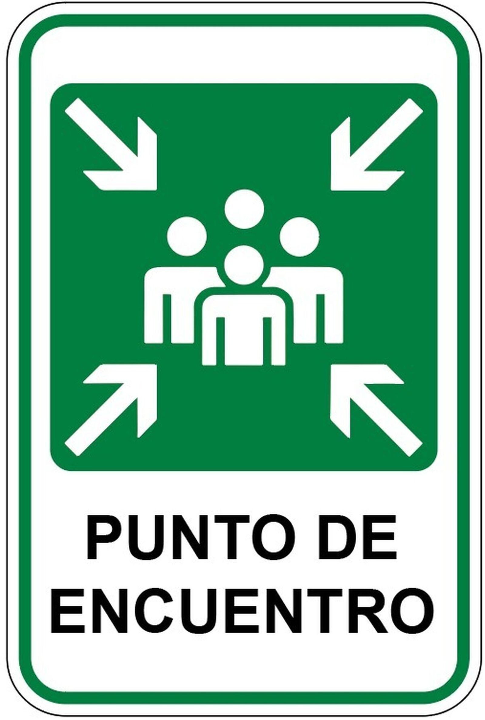 Señalización que marcará los puntos de encuentro