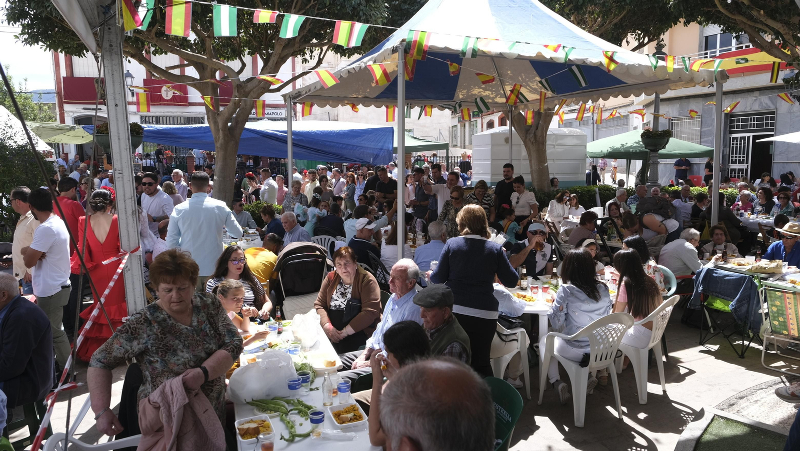 Imágenes de la paella popular en las Fiestas de Canjáyar