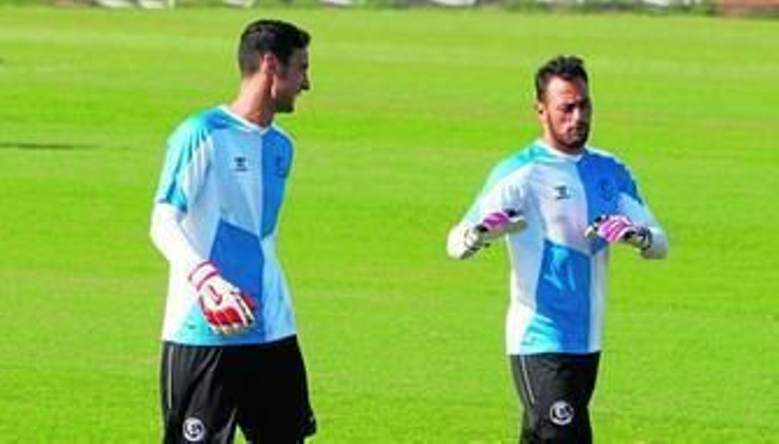 Sergio Rico y Beto, en una sesión preparatoria.