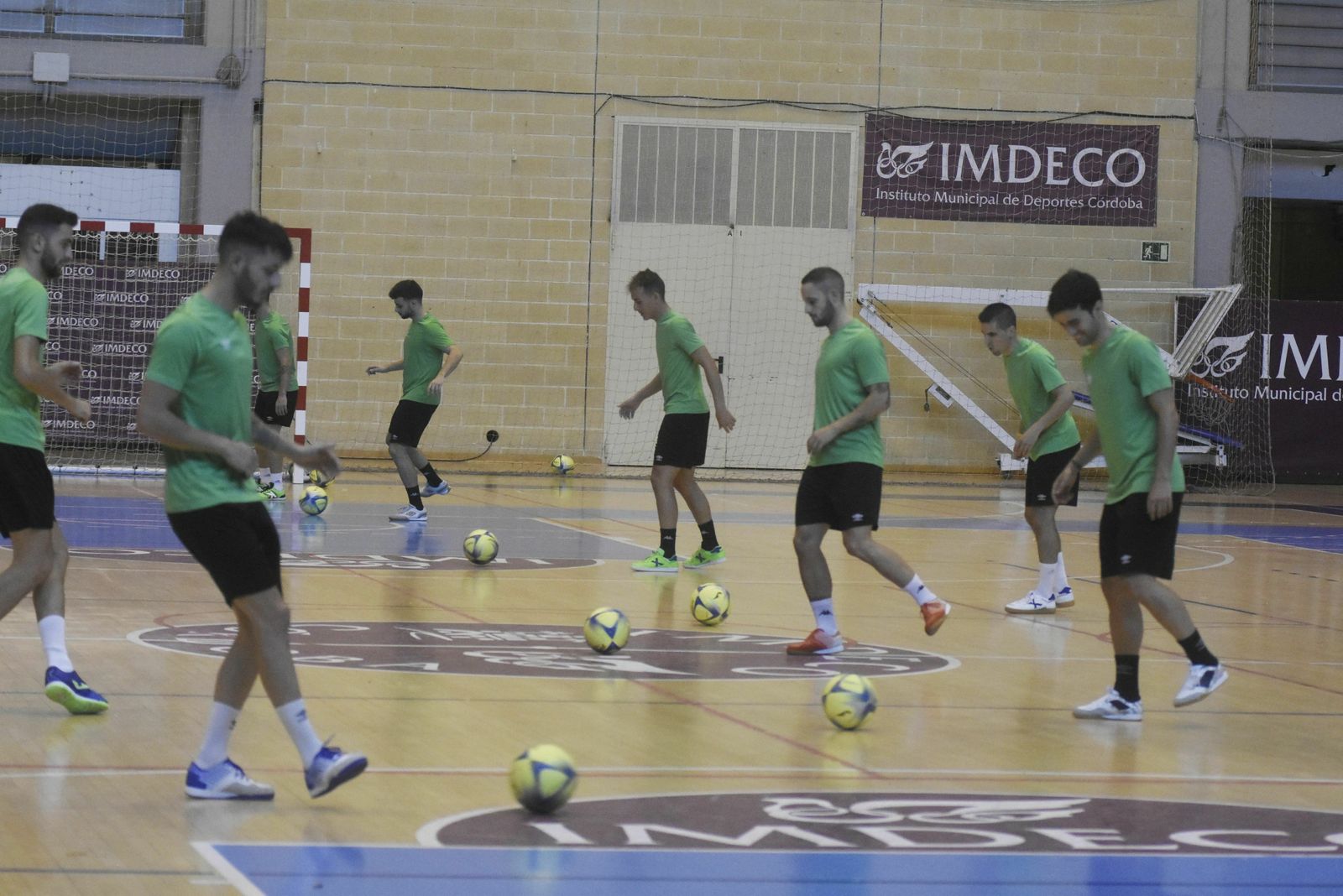 Los jugadores del Córdoba Patrimonio de la Humanidad, durante un entrenamiento.