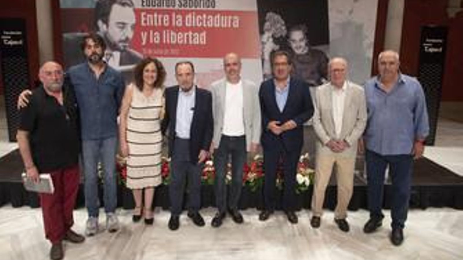 Con algunos participantes en la presentación del libro, entre ellos Carlos Arista, Unai Sordo y Nicolás Sartorius.
