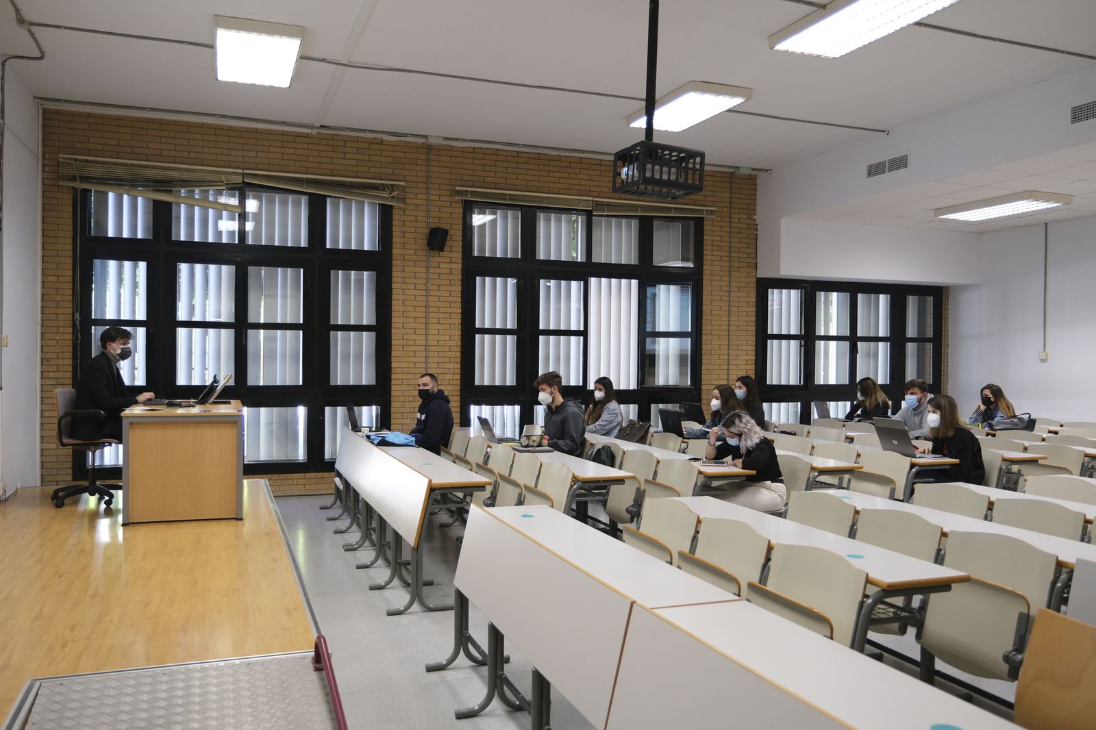 Clases presenciales en la UAL durante el curso pasado.