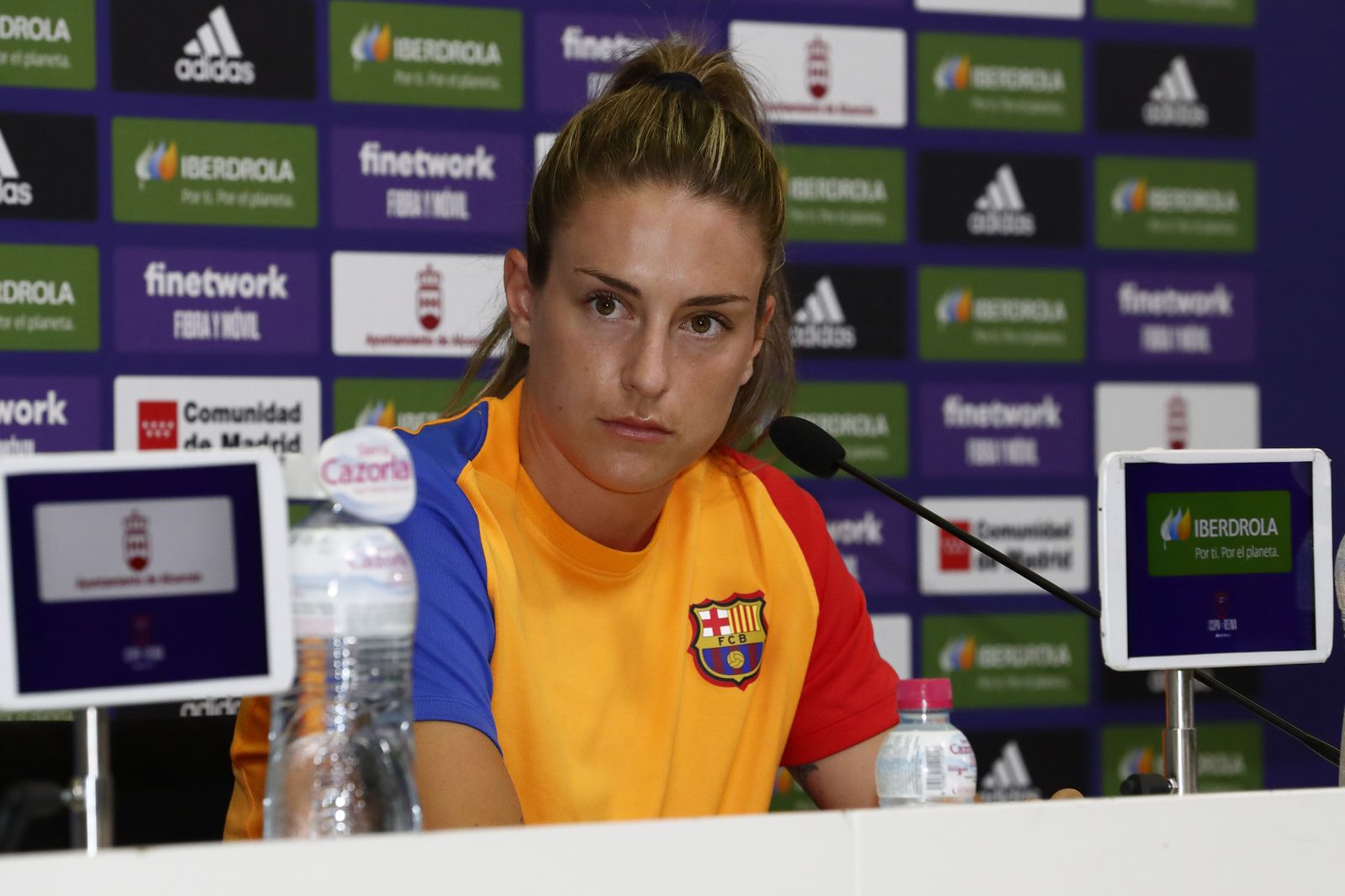Alexia Putellas, durante la rueda de prensa previa a la final.