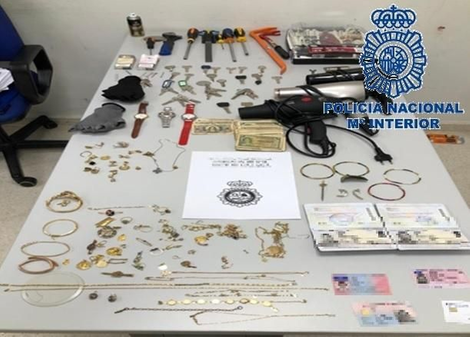 Lo que llevaban encima los dos presuntos delincuentes.