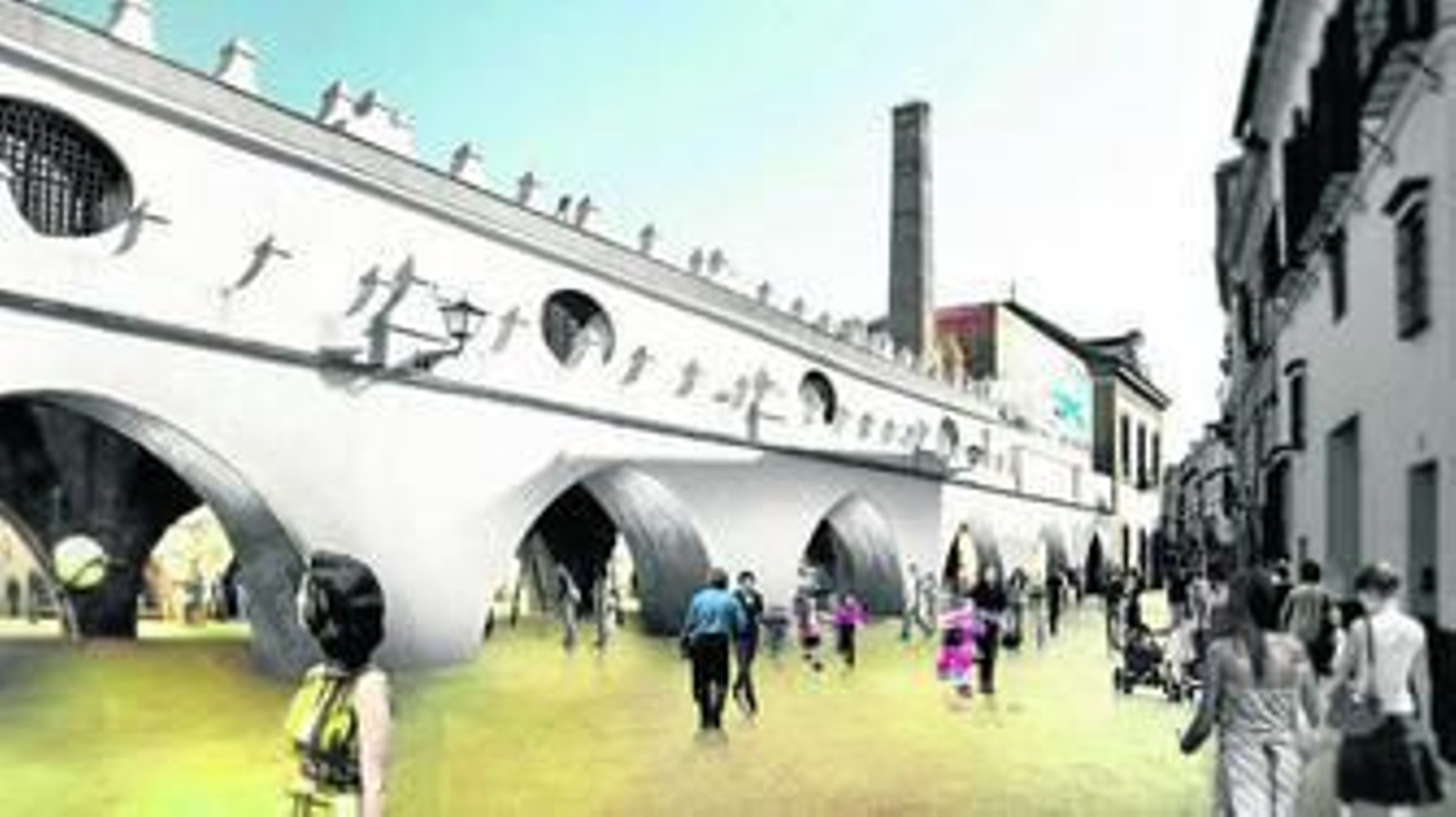 Una recreación virtual del proyecto de Vázquez Consuegra para las Atarazans.