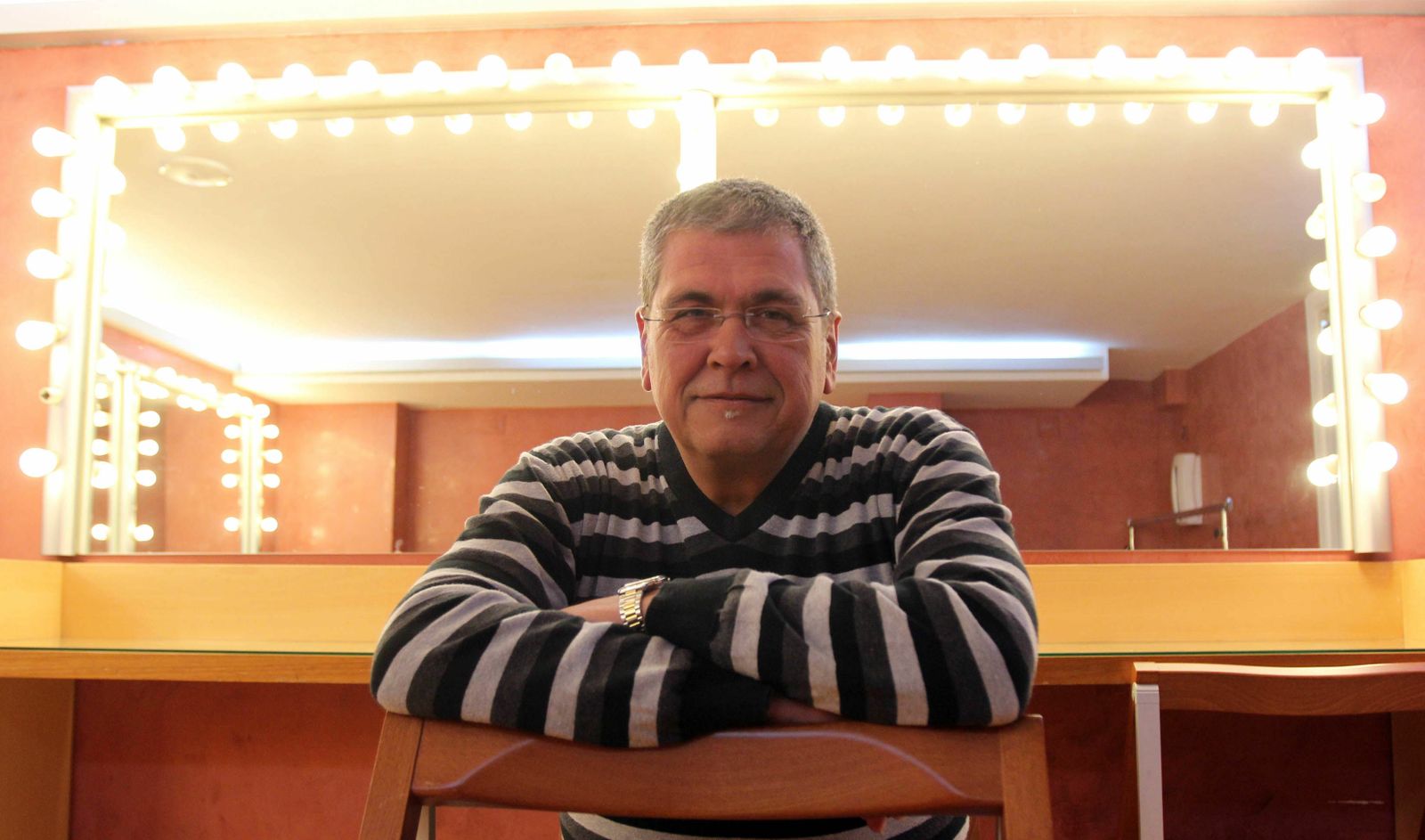 Miguel Amate, en los camerinos del Gran Teatro, en una imagen de 2012.