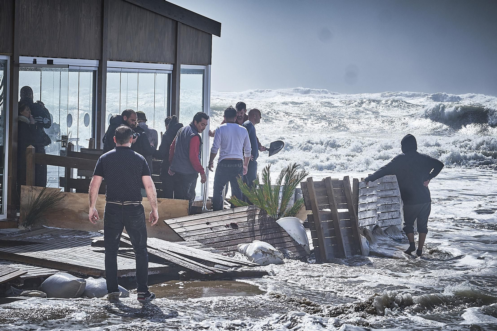 Efectos del temporal en Cádiz