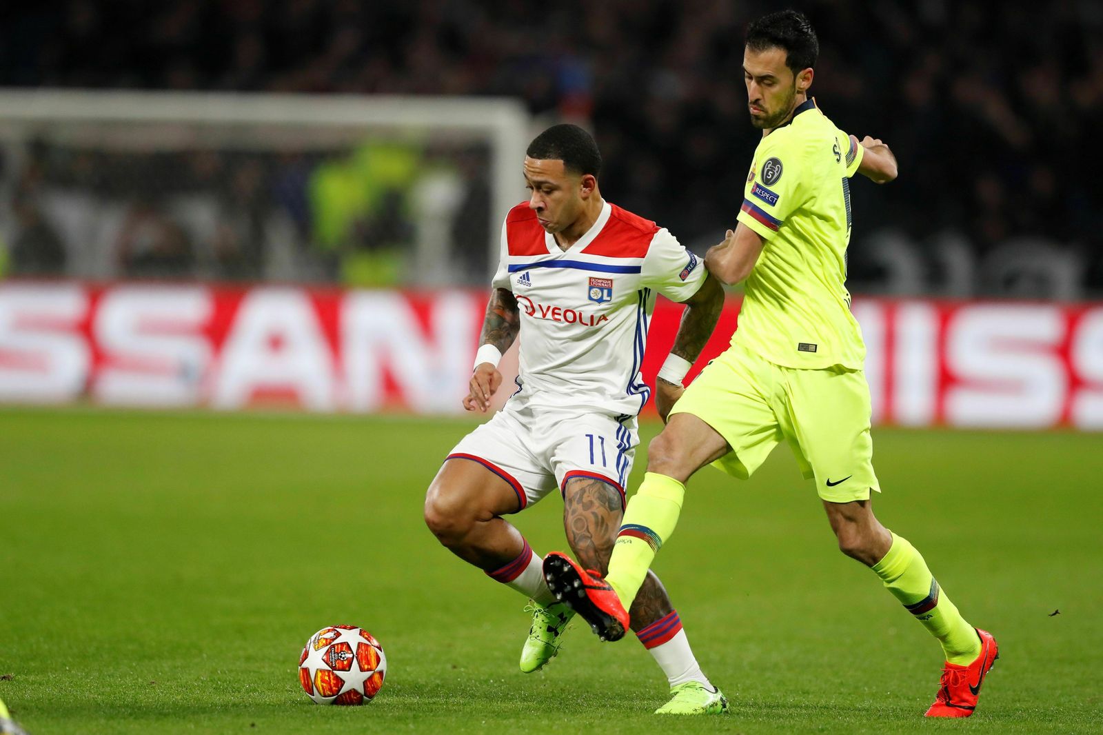 Las imágenes del Olympique de Lyon-FC Barcelona