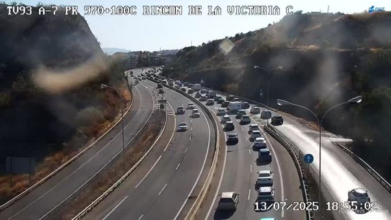 Retenciones a la altura de Rincón de la Victoria