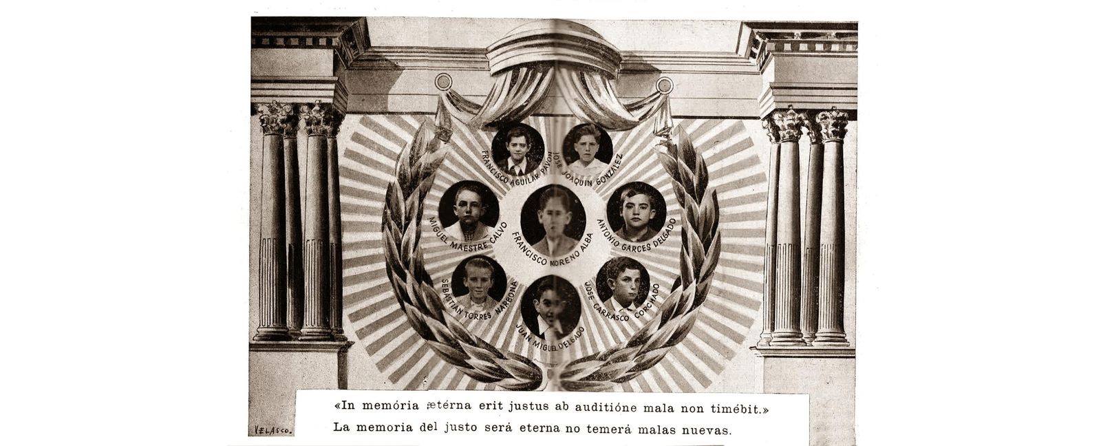 Orla conmemorativa de los ocho niños fallecidos (cortesía Natividad Montaño).