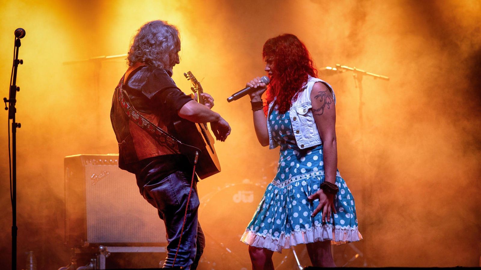 Noly y Graci Rodríguez en el concierto de Aroche