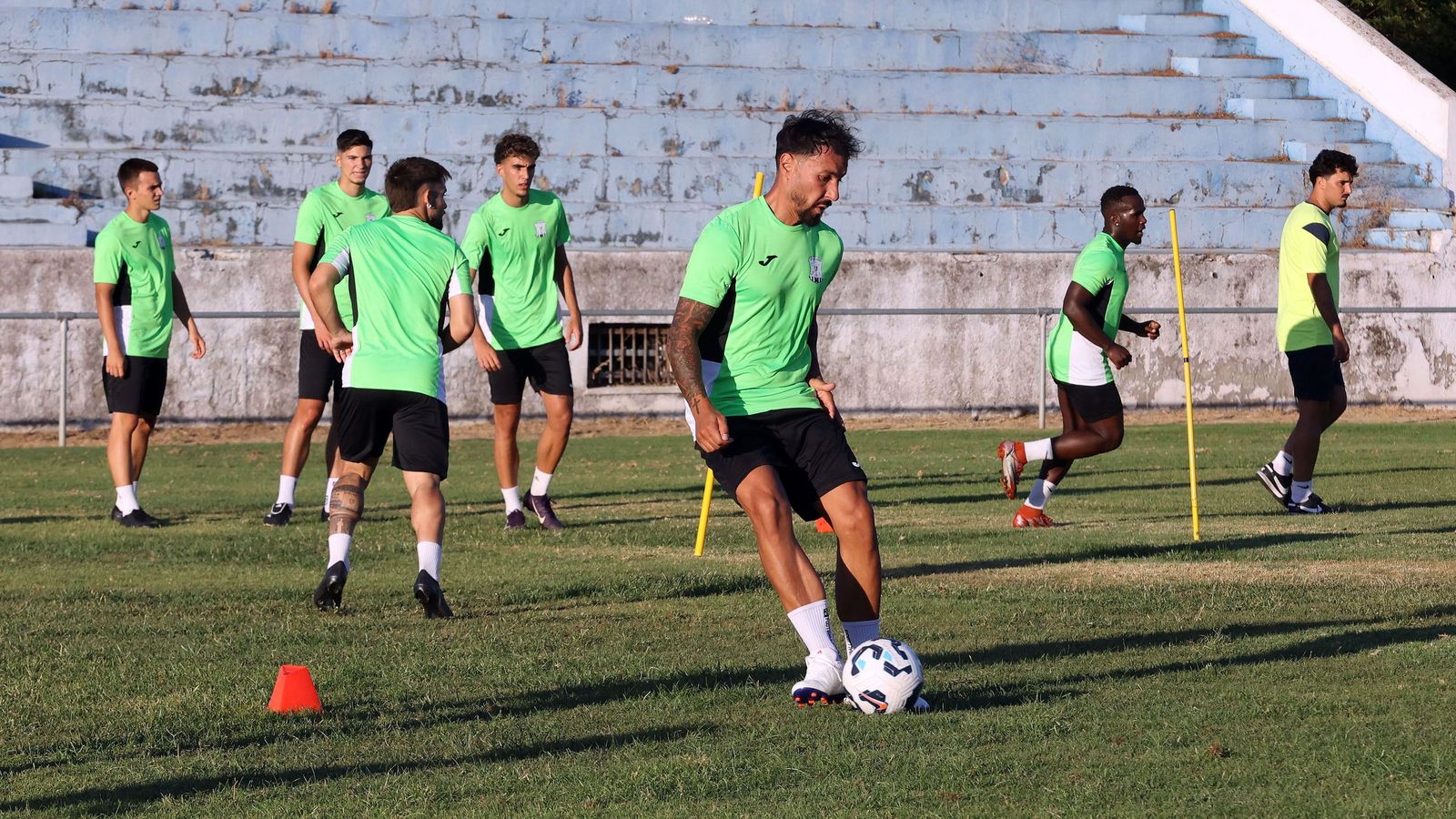 El industrialista Dani Castro, en un entrenamiento.