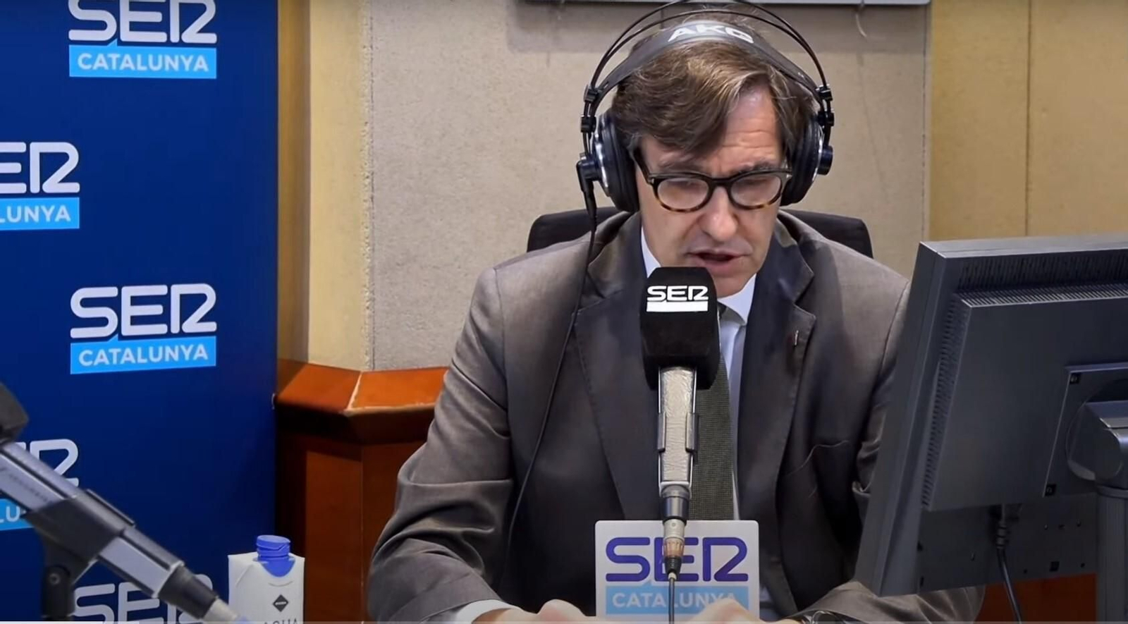 Salvador Illa, duratne la entrevista en la Cadena Ser.