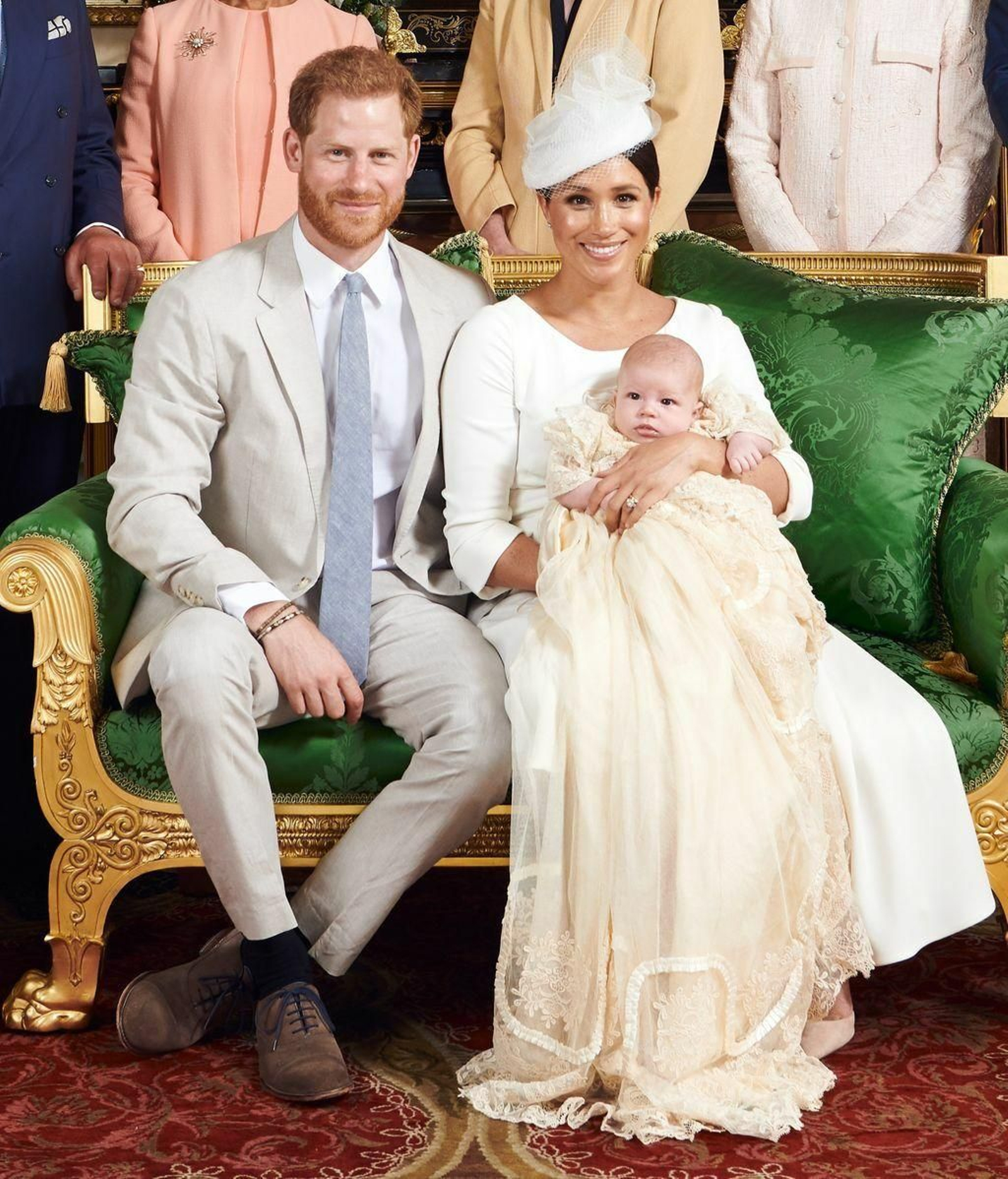 El matrimonio Sussex, en la foto oficial del bautizo de Archie.