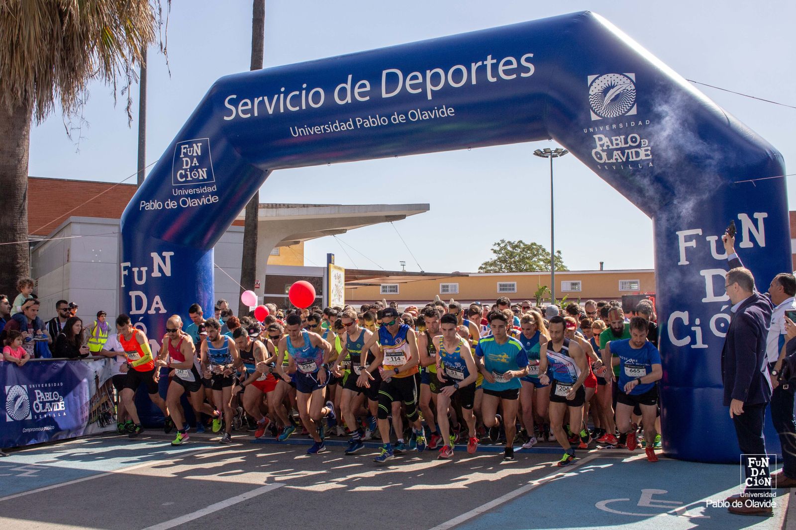La salida de la carrera en la Universidad Pablo de Olavide en una edición anterior.
