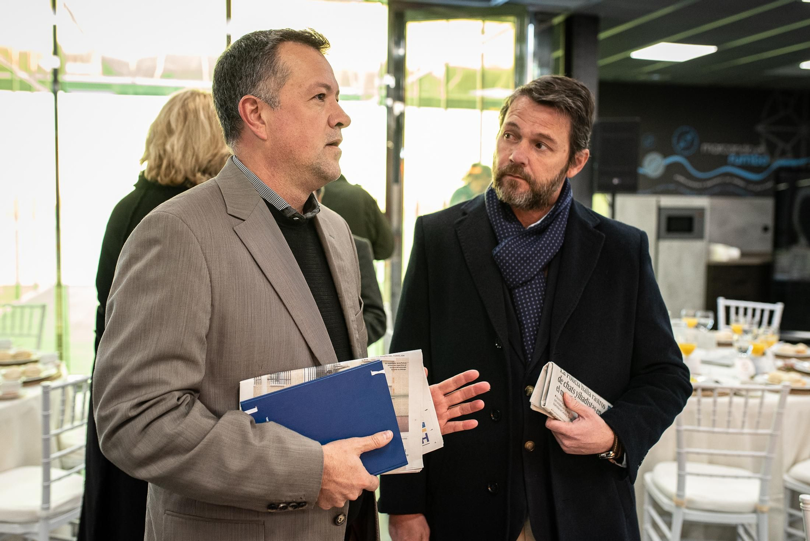 Imágenes de los invitados a la conferencia y desayuno-coloquio con Antonio Sanz en el Foro Joly Andalucía