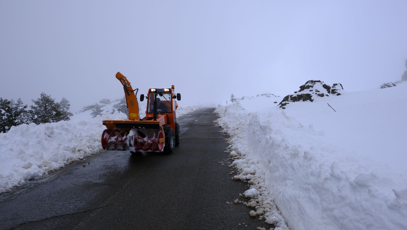 Imágenes del temporal de nieve en la provincia de Almería.