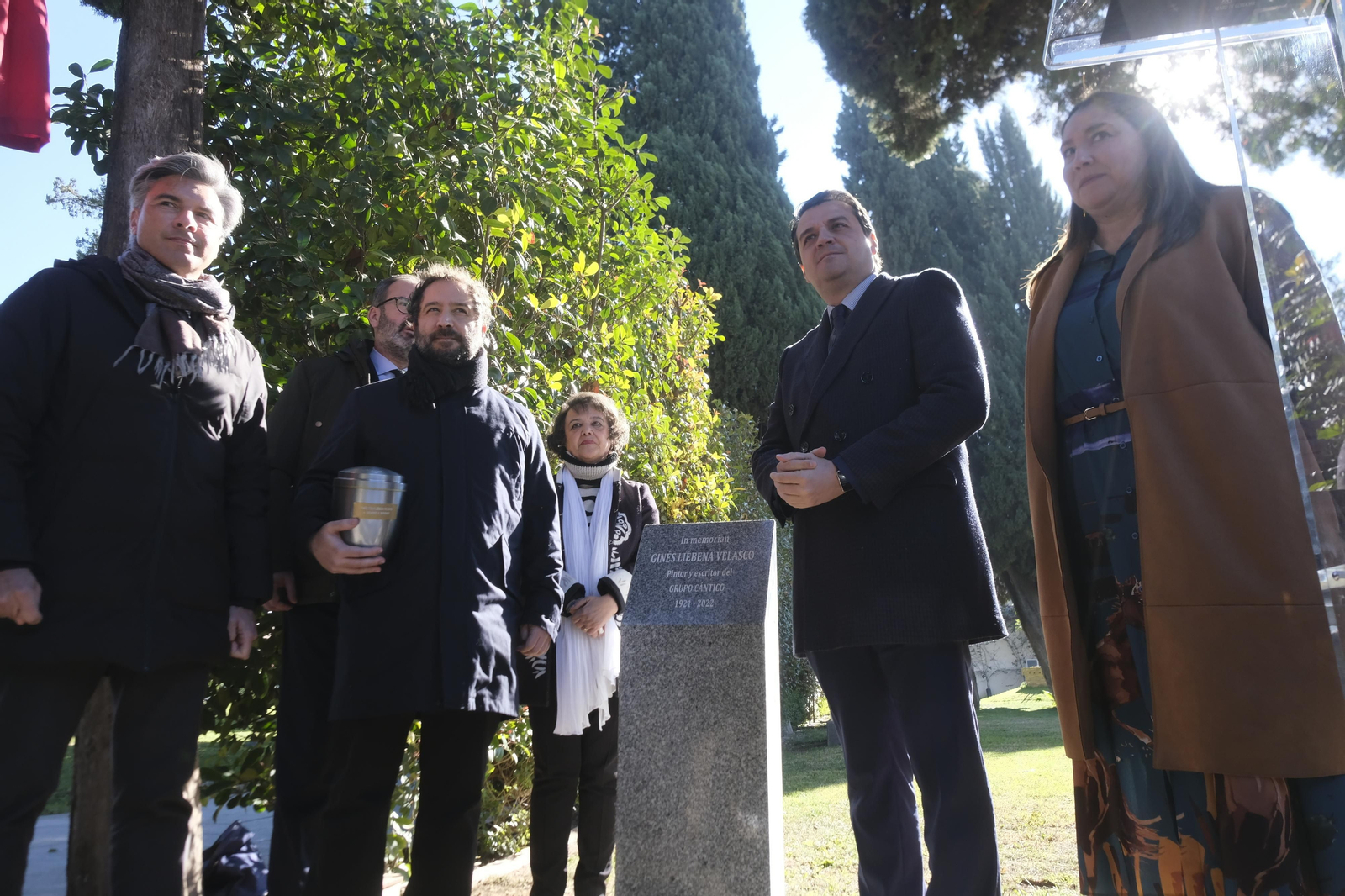Descubrimiento del monolito en honor a Ginés Liébana. Descubrimiento del monolito en honor a Ginés Liébana.