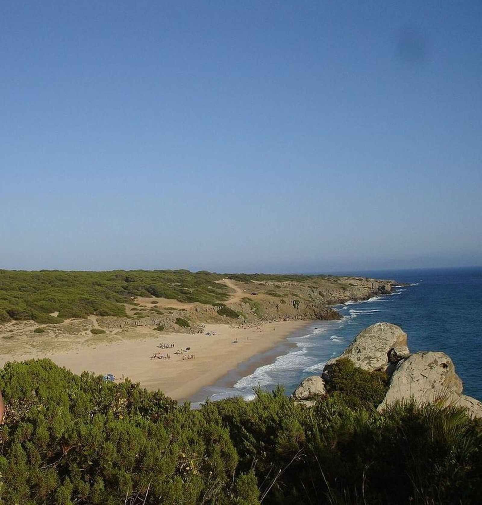 Playa del Cañuelo desde el faro.