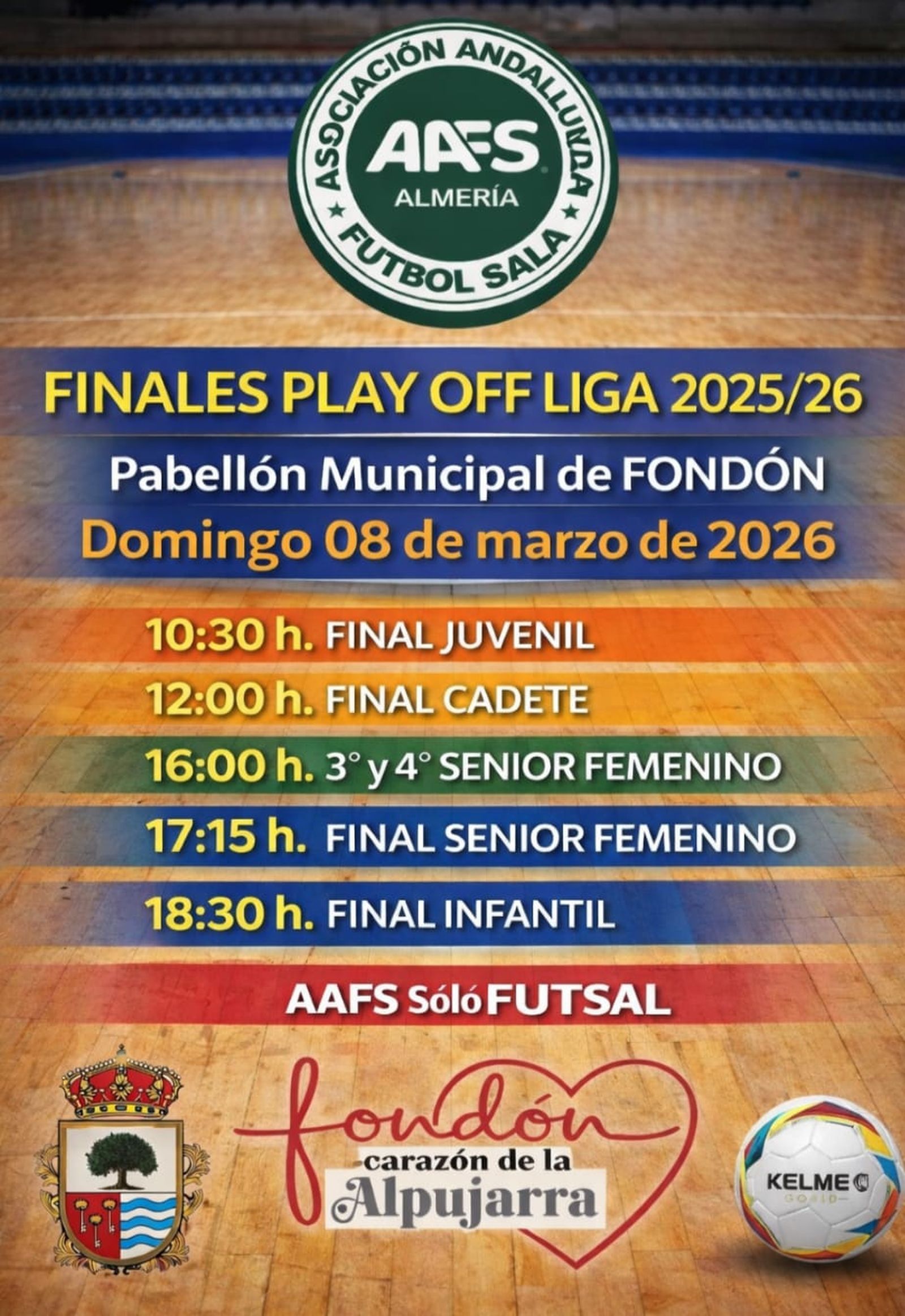 Cartel del play off por el título que se celebrará este fin de semana en la localidad almeriense de Fondón.