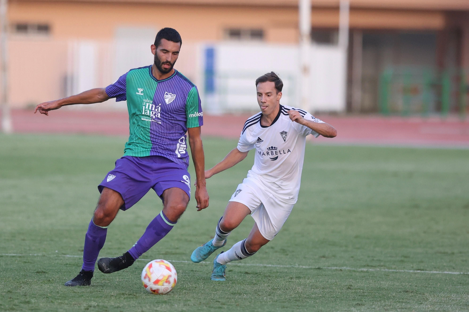 Einar Galilea, durante el Málaga-Marbella de pretemporada. Einar Galilea, durante el Málaga-Marbella de pretemporada.