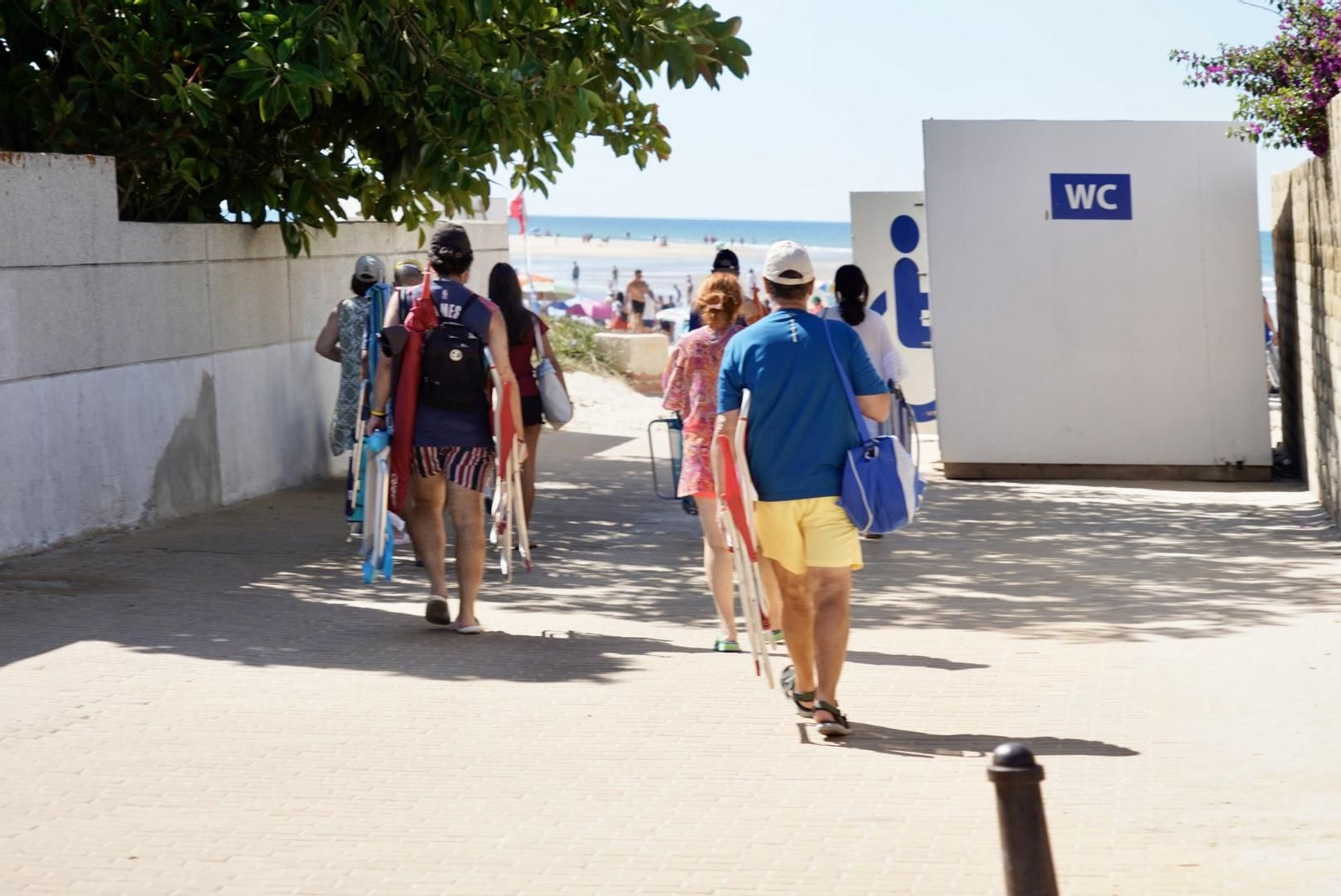 La mañana del sábado en la nueva playa de El Portil