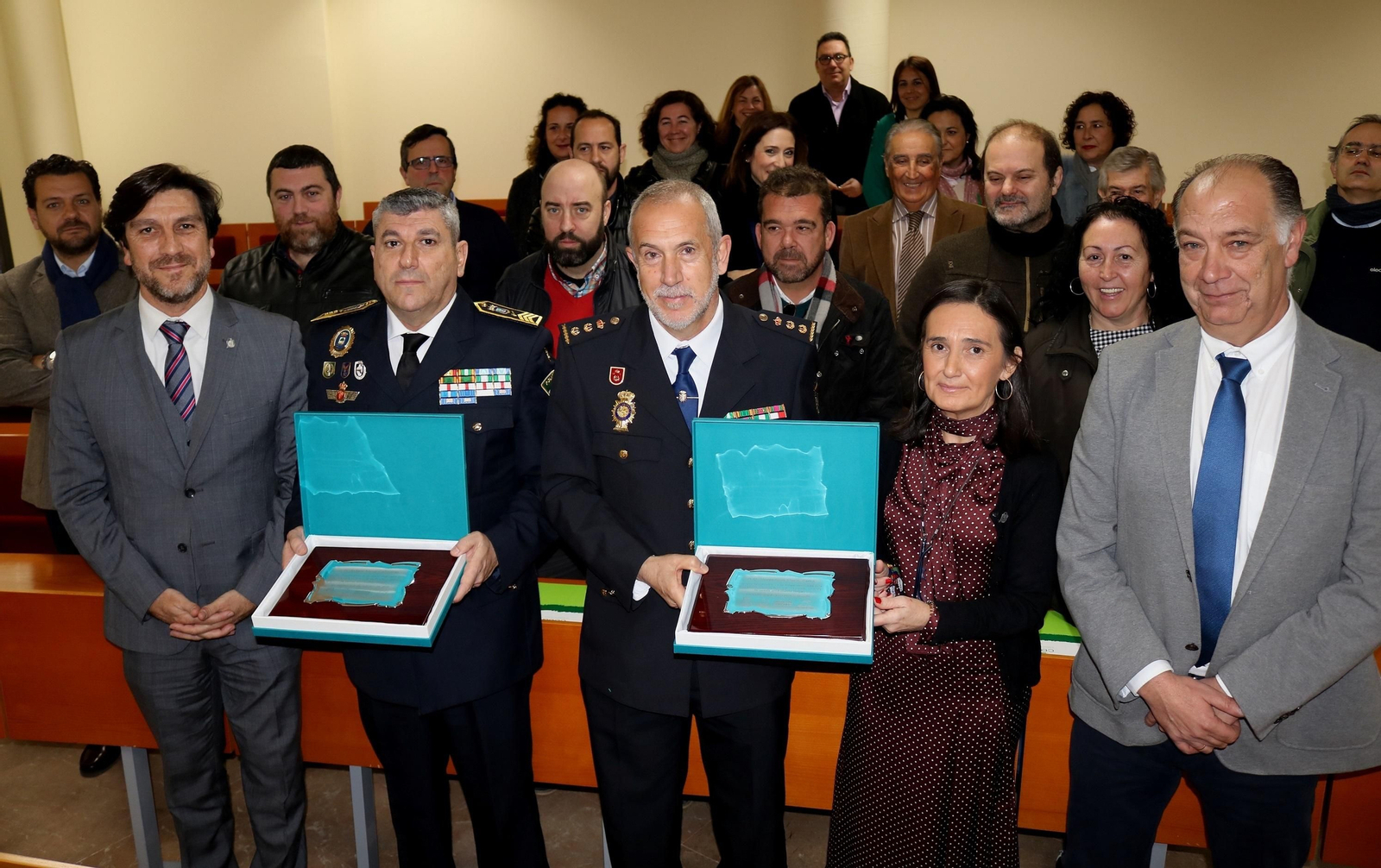 Enrique Gaviño, Rafael Mora, Florentino Marín, Asunción Grávalos y Antonio Gemio.