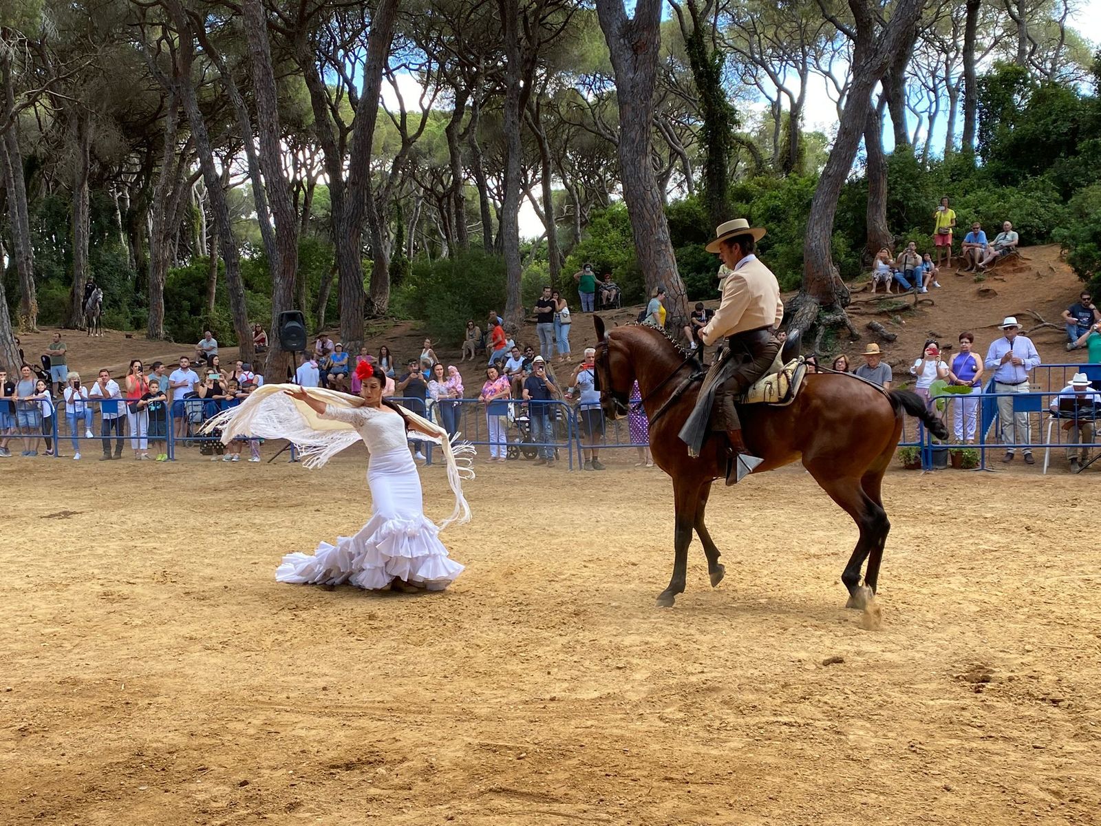 Exhibición ecuestre en el Patio Negro de Las Canteras