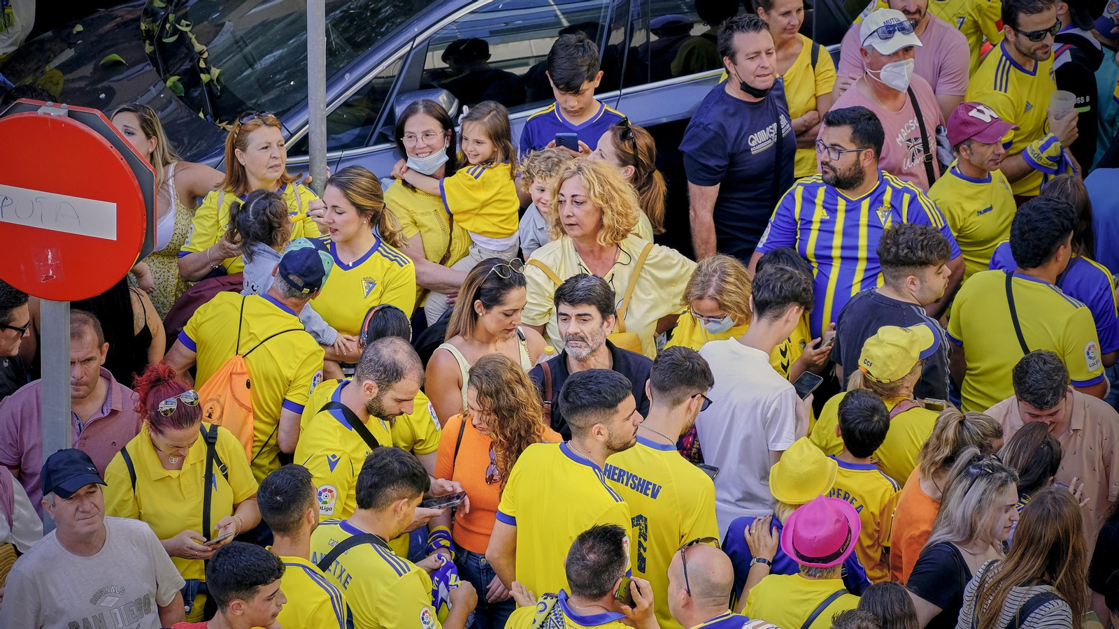 Ambiente  cadista durante el Cádiz CF - Real Madrid