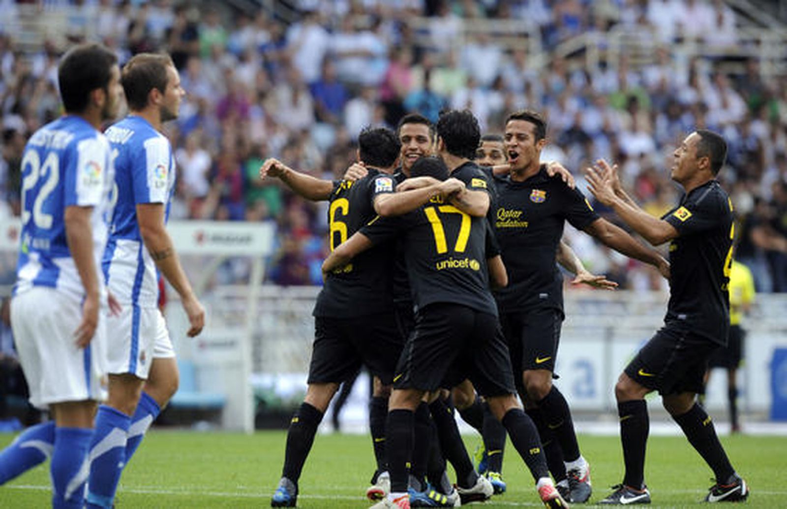 El Barcelona 'pincha' por primera vez en la temporada ante la Real Sociedad. / Reuters