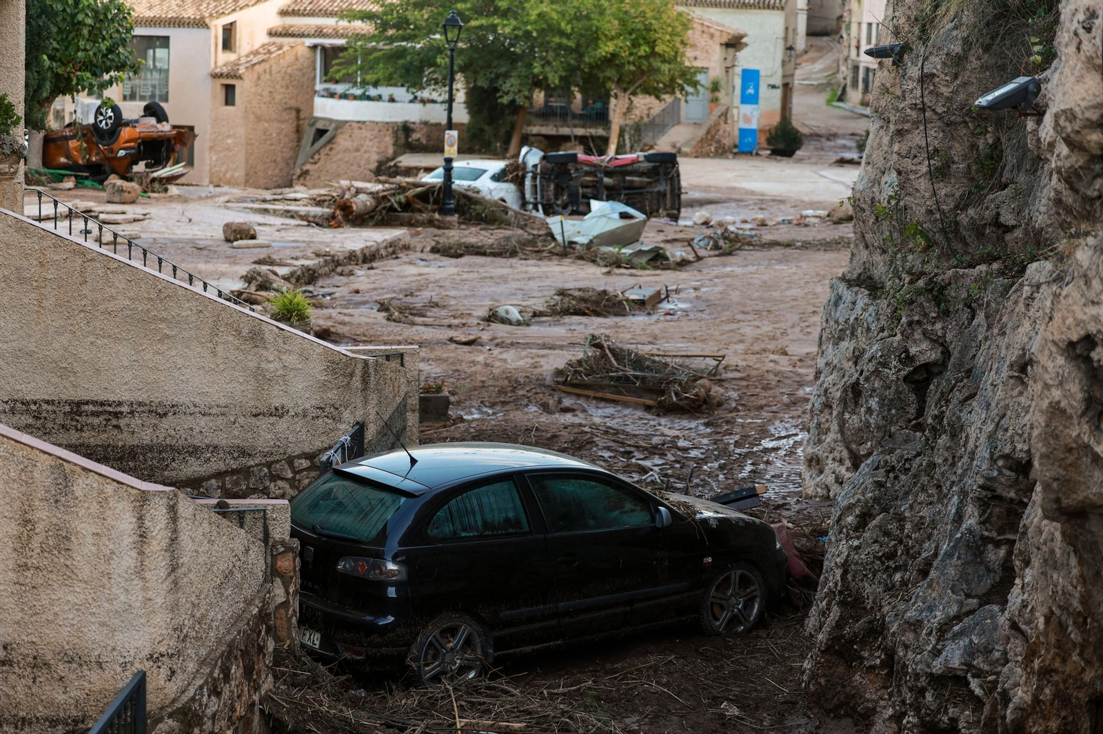 Las imágenes de los difíciles  trabajos de búsqueda de desaparecidos en Letur