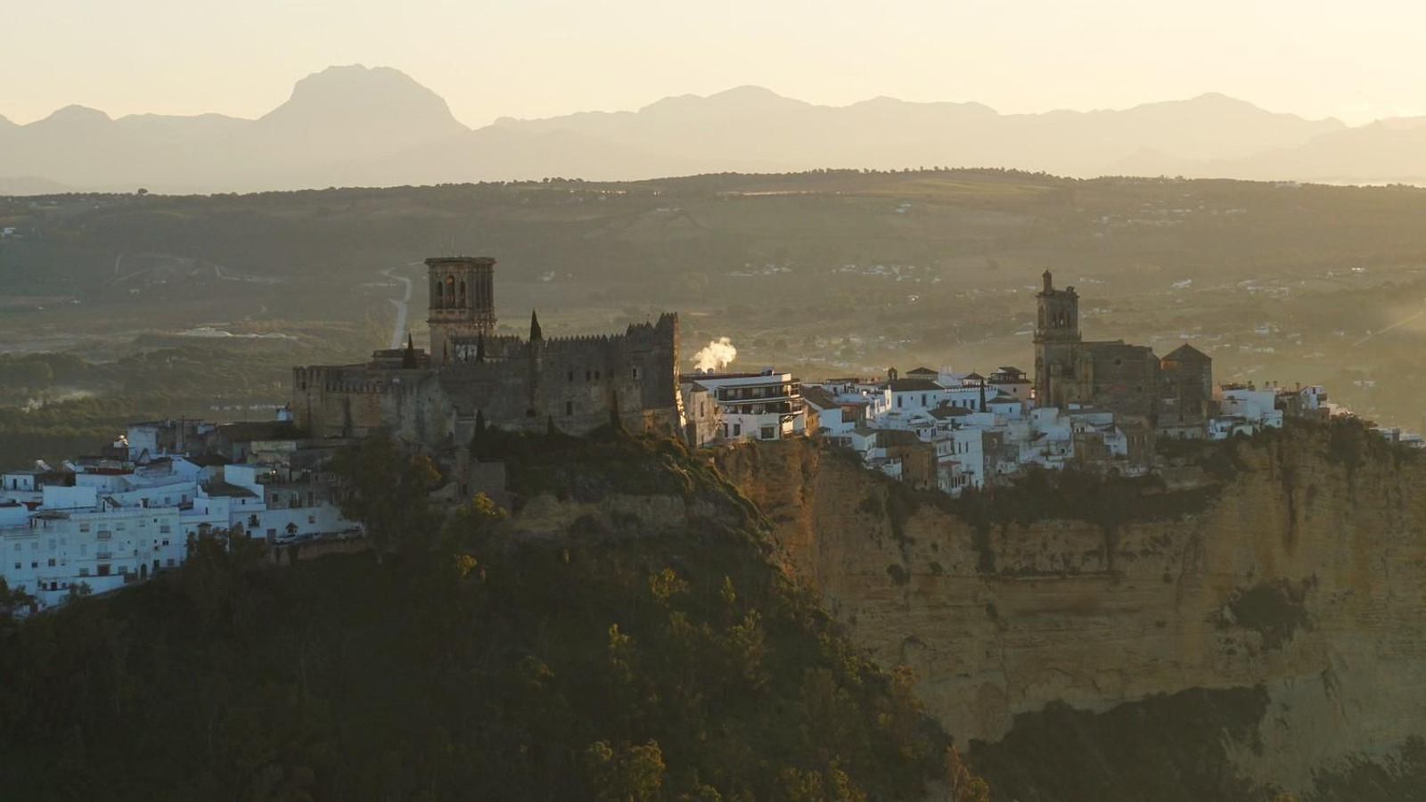Vistas desde el vuelo en globo en Arcos