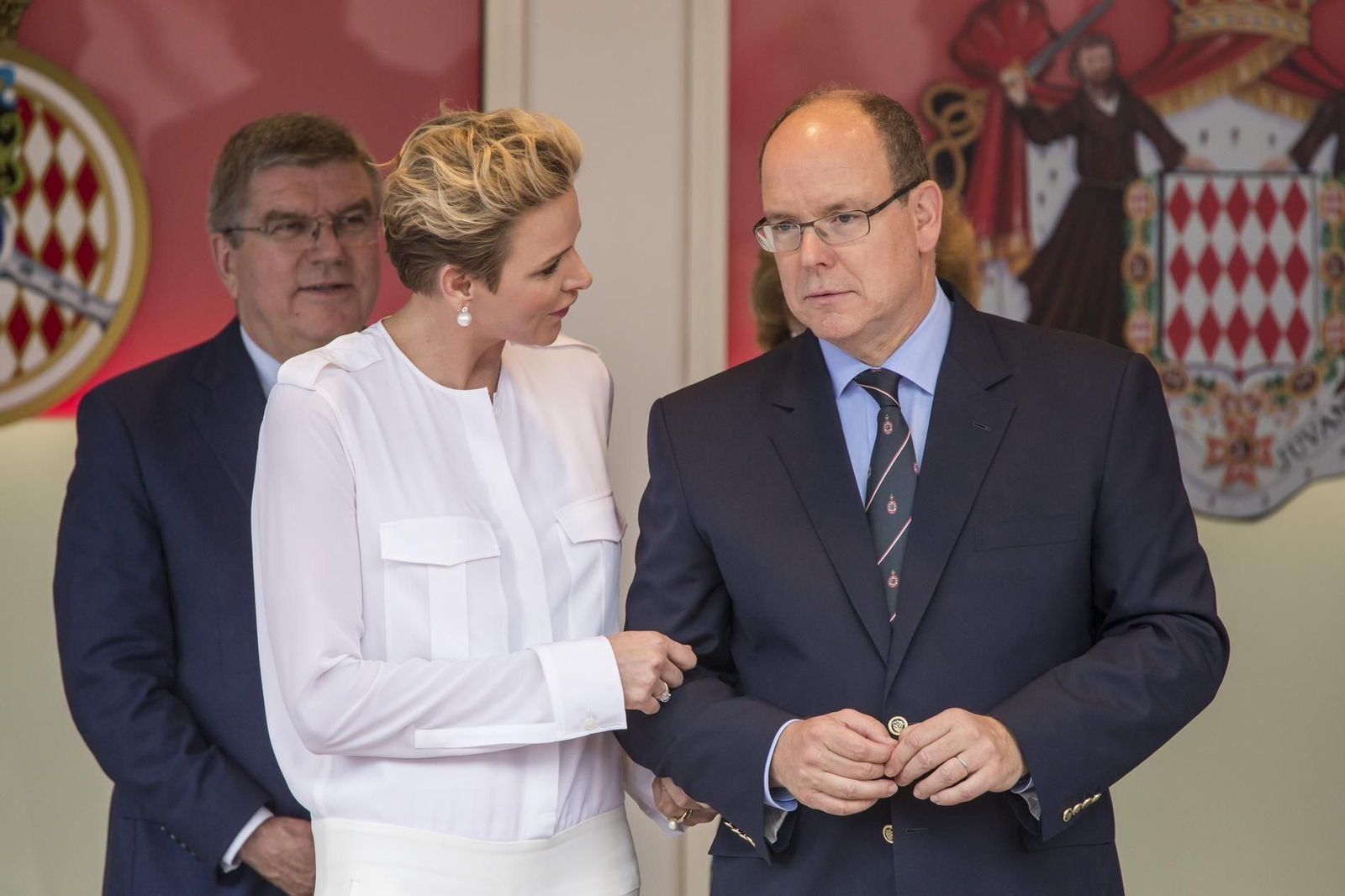 Los príncipes Alberto y Charlene, en uno de los últimos actos oficiales en los que se les ha visto juntos.