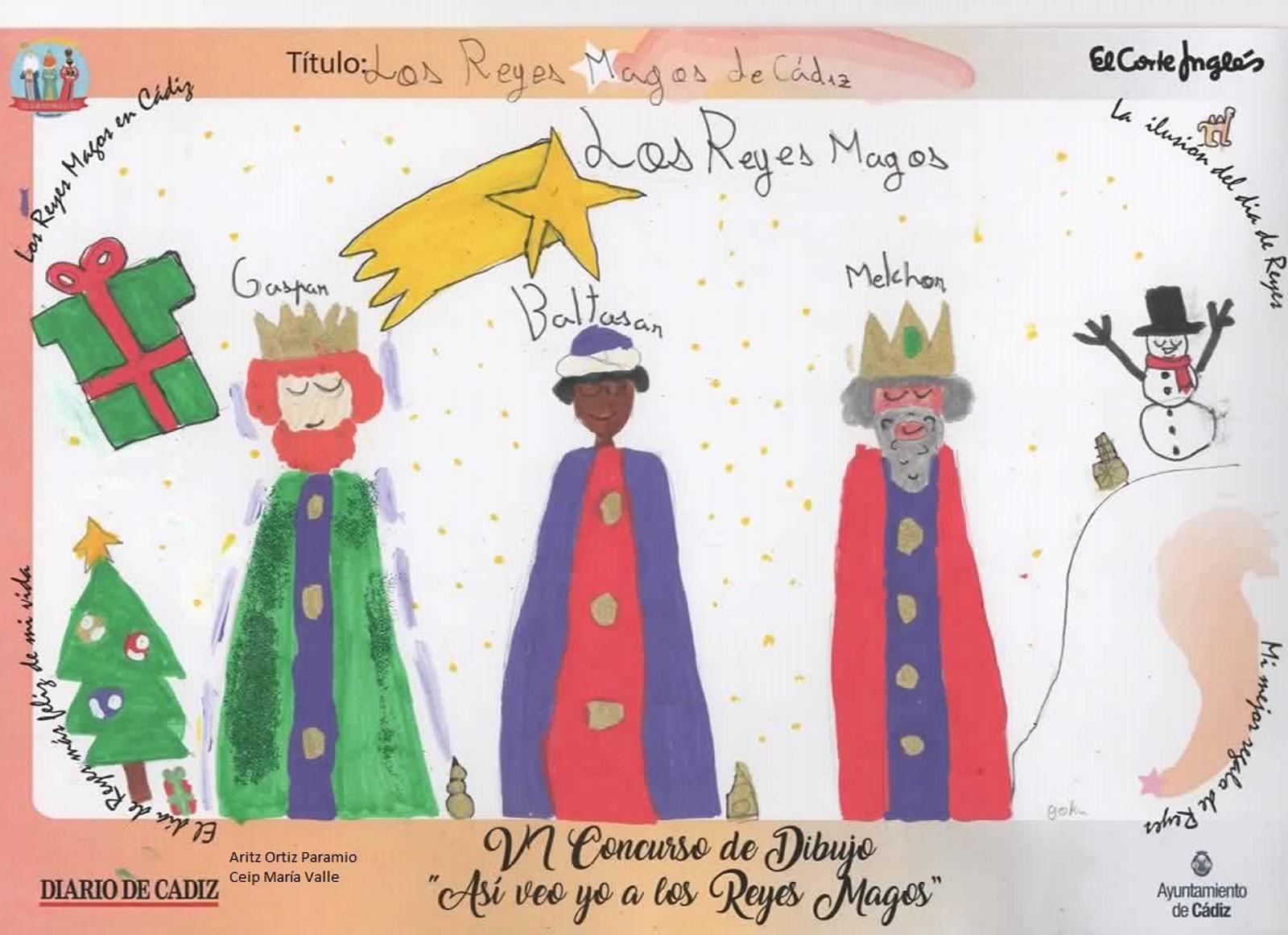 Los dibujos ganadores y semifinalistas del concurso 'Así veo yo a los Reyes Magos' en Cádiz.