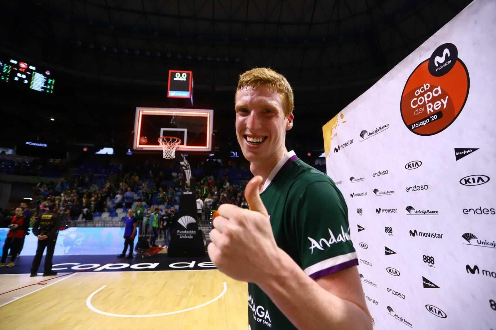 Alberto Díaz, tras acabar el partido.