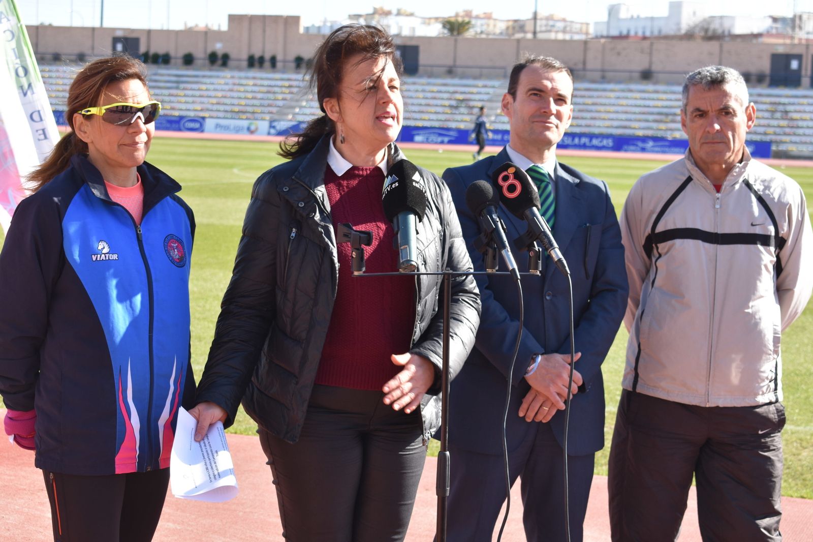 Mayte Lebrero, concejala de Deportes, durante la presentación del Campeonato Local de Campo a Través.