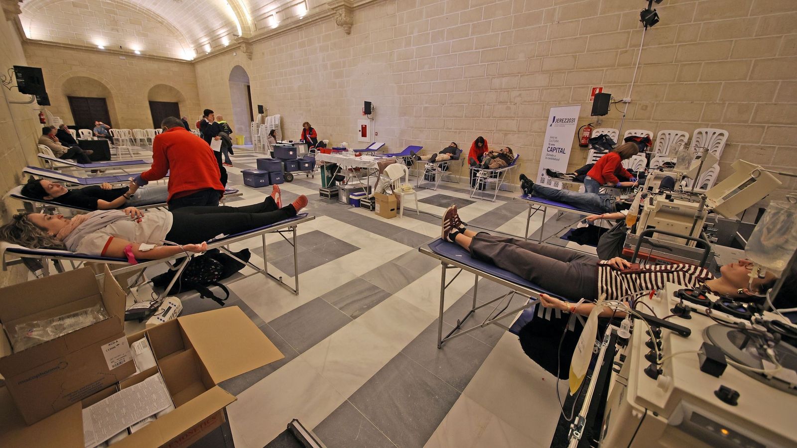 Imagen de una colecta de sangre celebrada en los Claustros de Santo Domingo