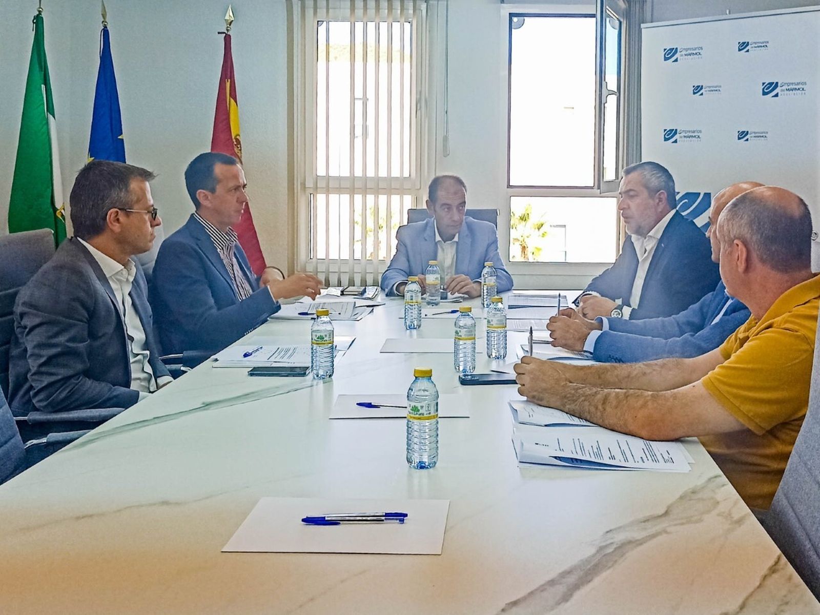 Encuentro entre la Asociación de Empresarios del Mármol con el subdelegado del Gobierno y el parlamentario andaluz