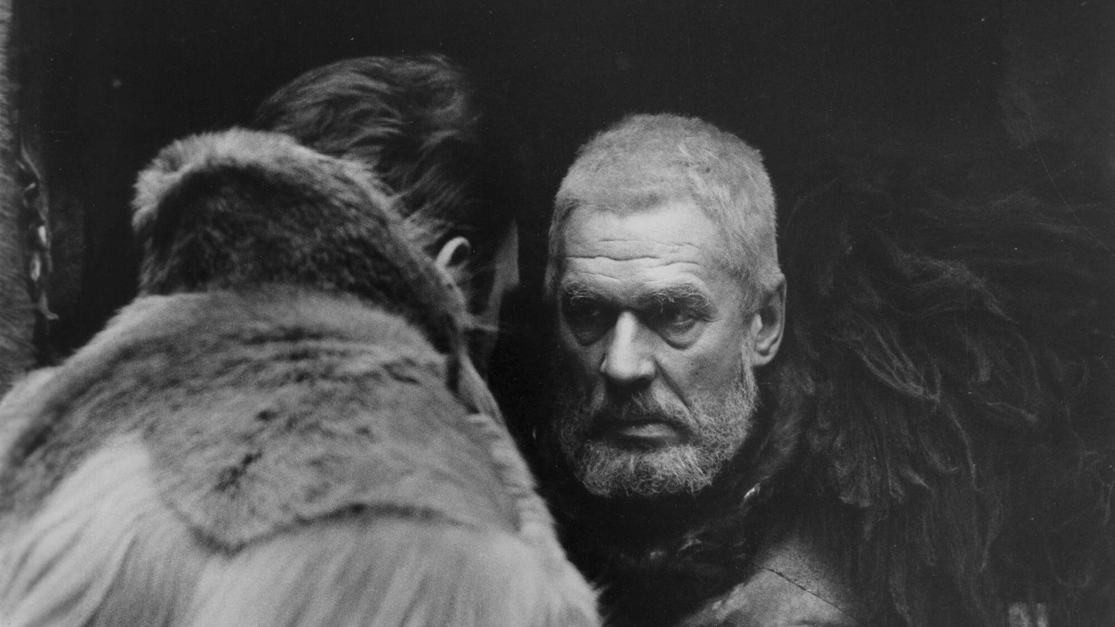 Paul Scofield, como el Rey Lear, en la adaptación cinematográfica dirigida por Peter Brook en 1971.