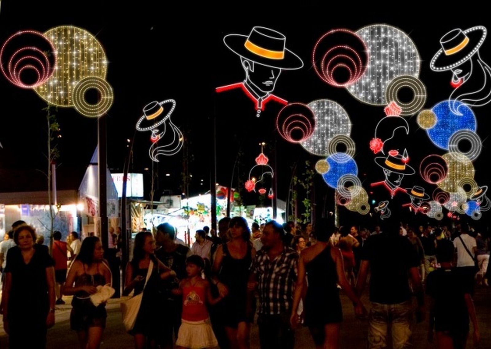 Así será la nueva iluminación de la Feria de Córdoba, en imágenes