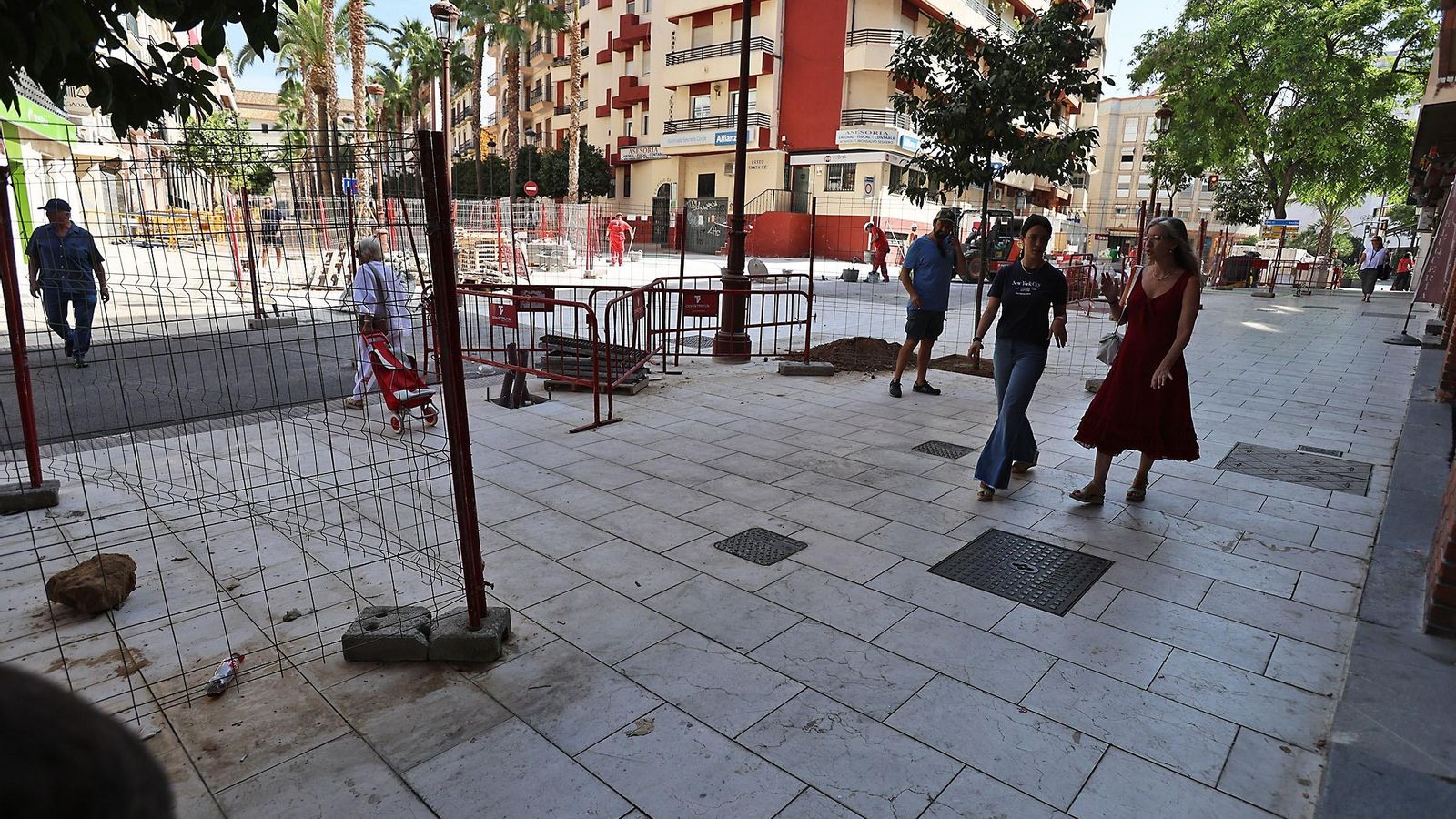 Obras en el último tramo de la calle Puerto, esta semana.