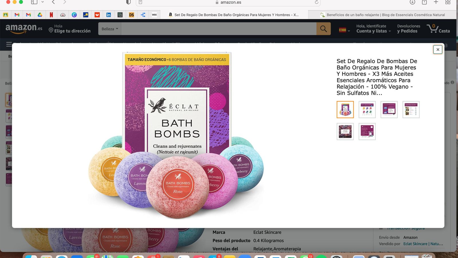 Set De Bombas De Baño Orgánicas