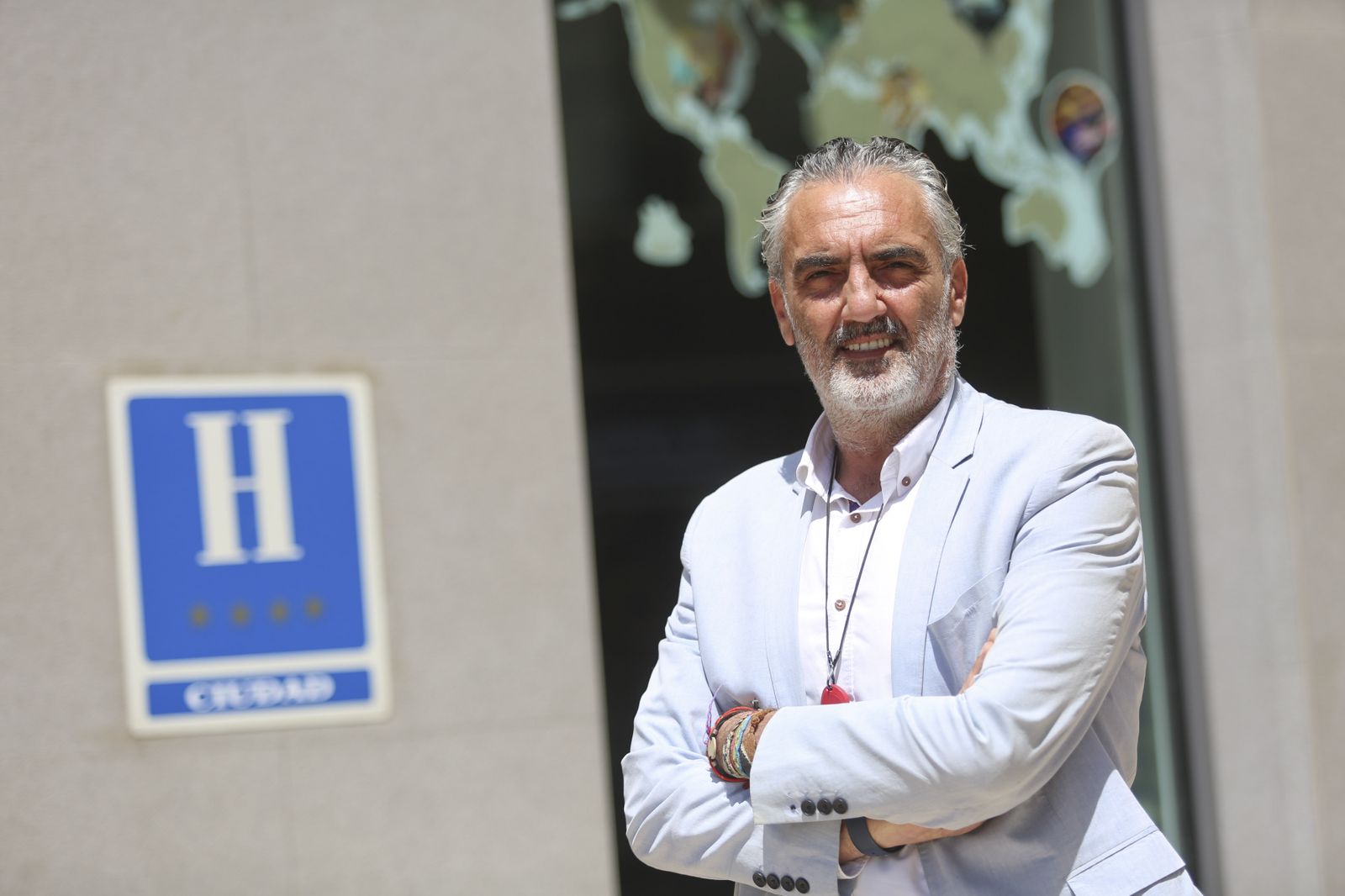 Luis Callejón posa para este diario momentos después de la entrevista.